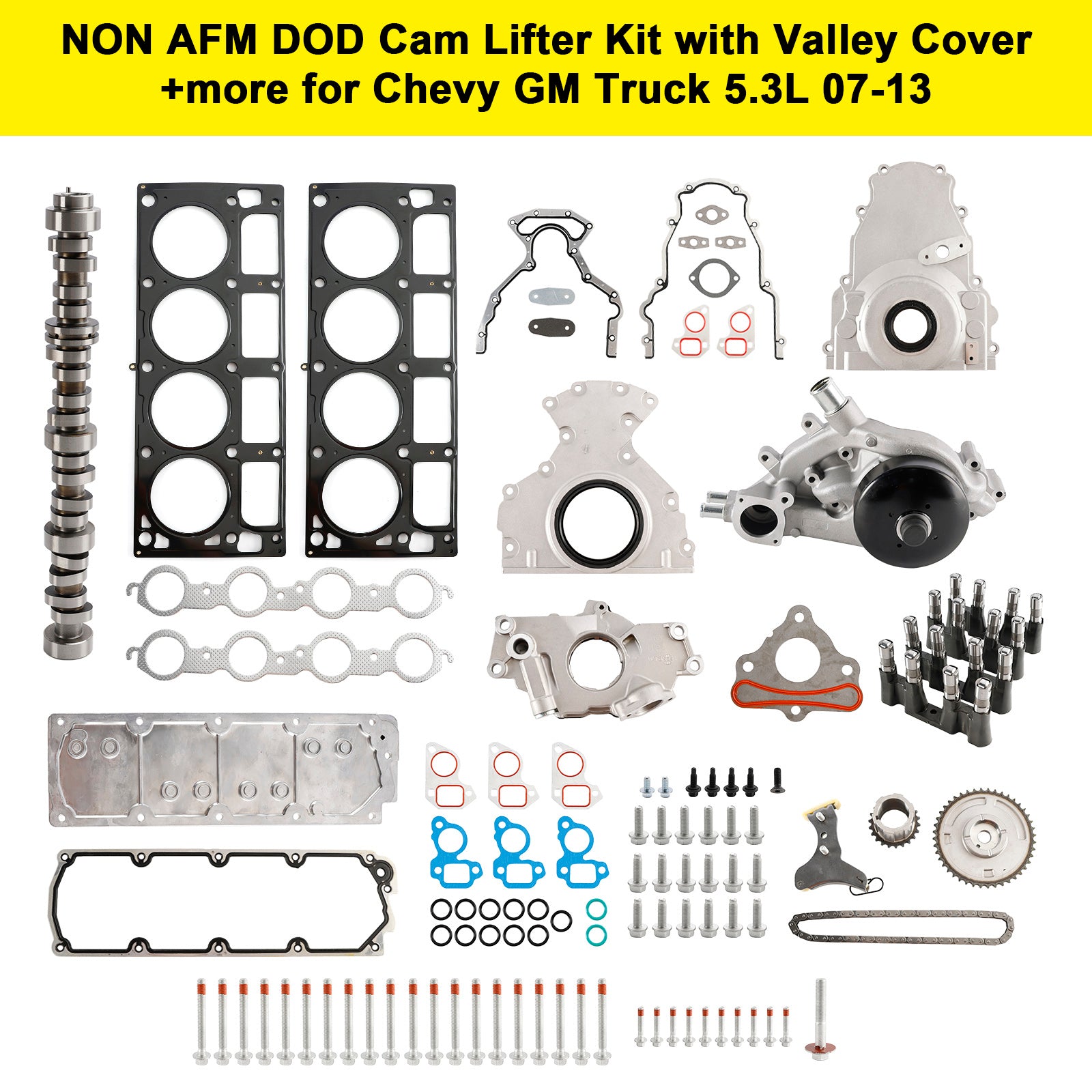 2005 GMC ENVOY XUV 5.3L 5328CC 325CID V8 OHV NON AFM DOD Cam Lifter Kit with Valley Cover +more