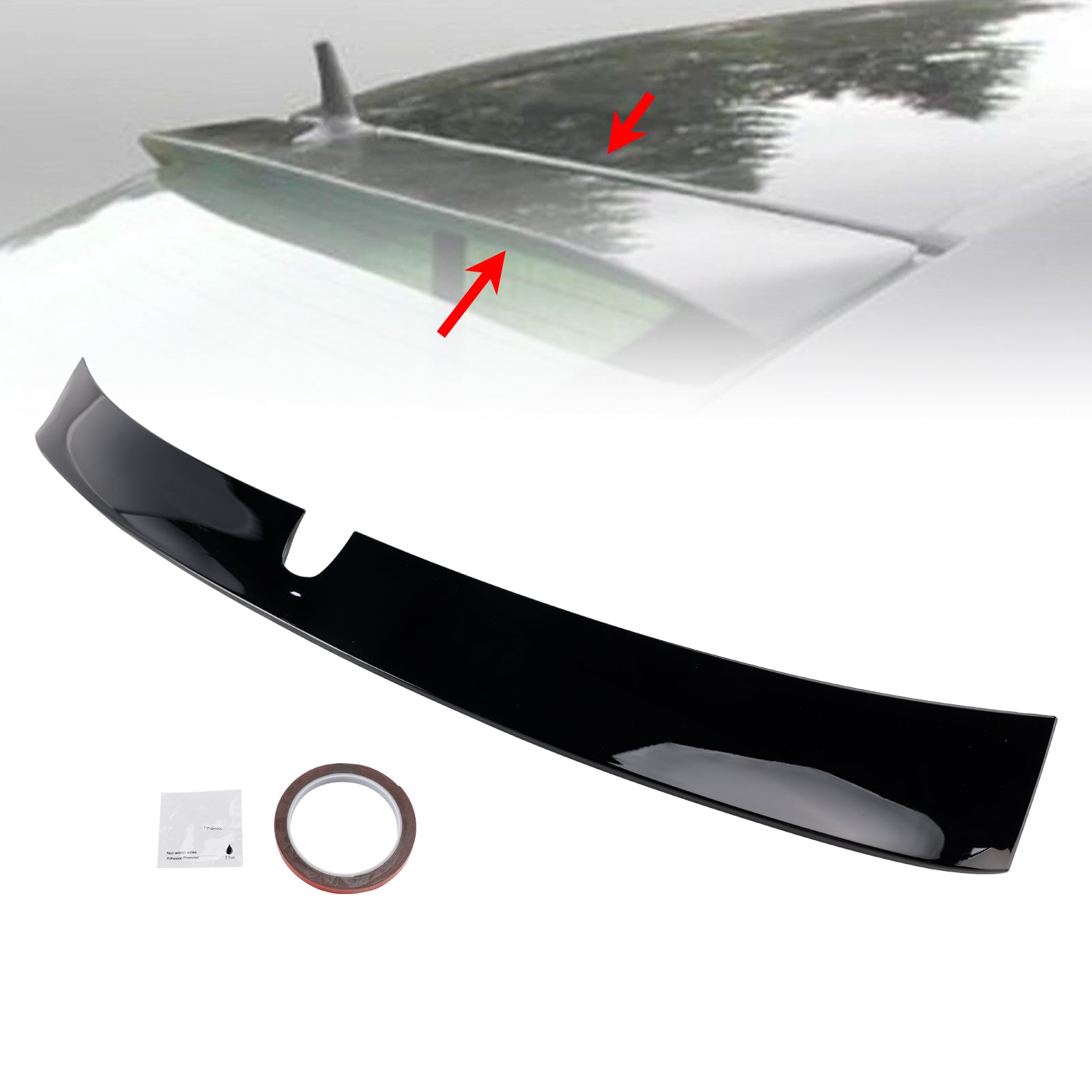 2003-2009 Mercedes-Benz E-Class W211 Sedan Gloss Black Rear Roof Wing