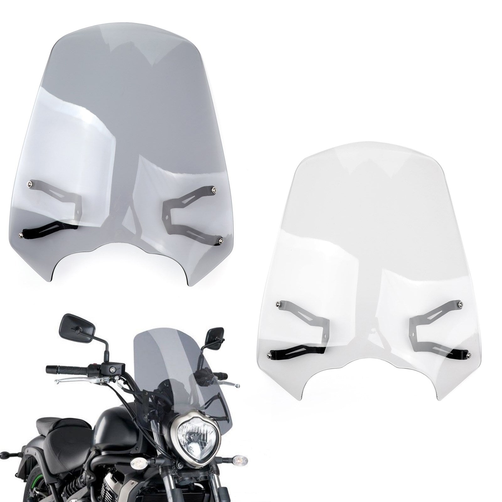 Windscreen Windshield Screen w/Bracket For Kawasaki Vulcan S EN 650 CL 2015-2024