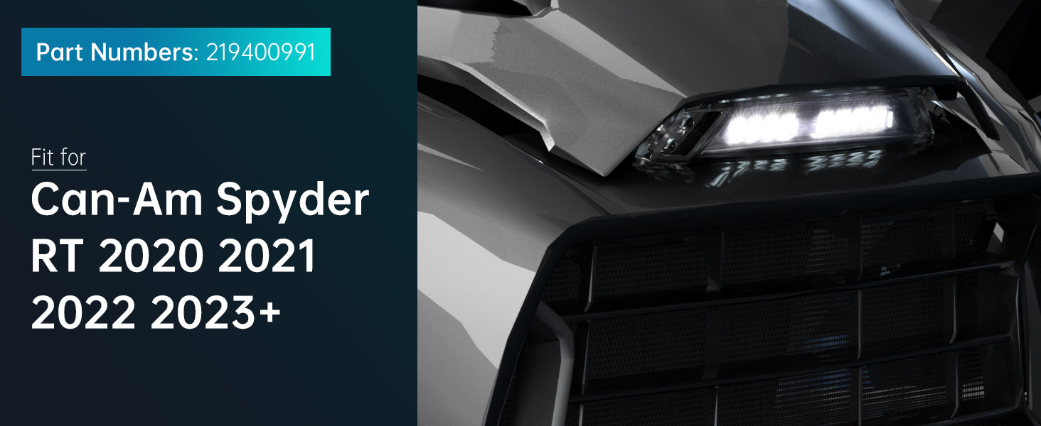 Can-Am Spyder RT 2020, 2021, 2022-2023용 LED 프론트 범퍼 램프 보조등 219400991, LED 보조등 포함