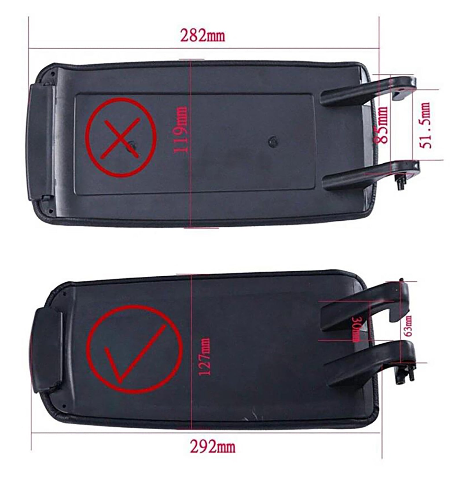 2001-2008 Audi A4 B6 B7 Gray Leather Armrest Centre Console Lid 8E0864245E