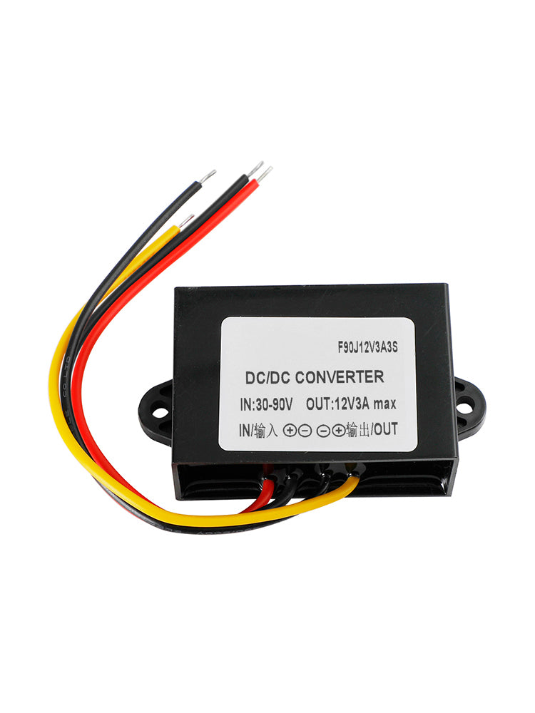 Waterproof Buck Step Down Converter DC30-90V-12V 3A 36W Car Power Module
