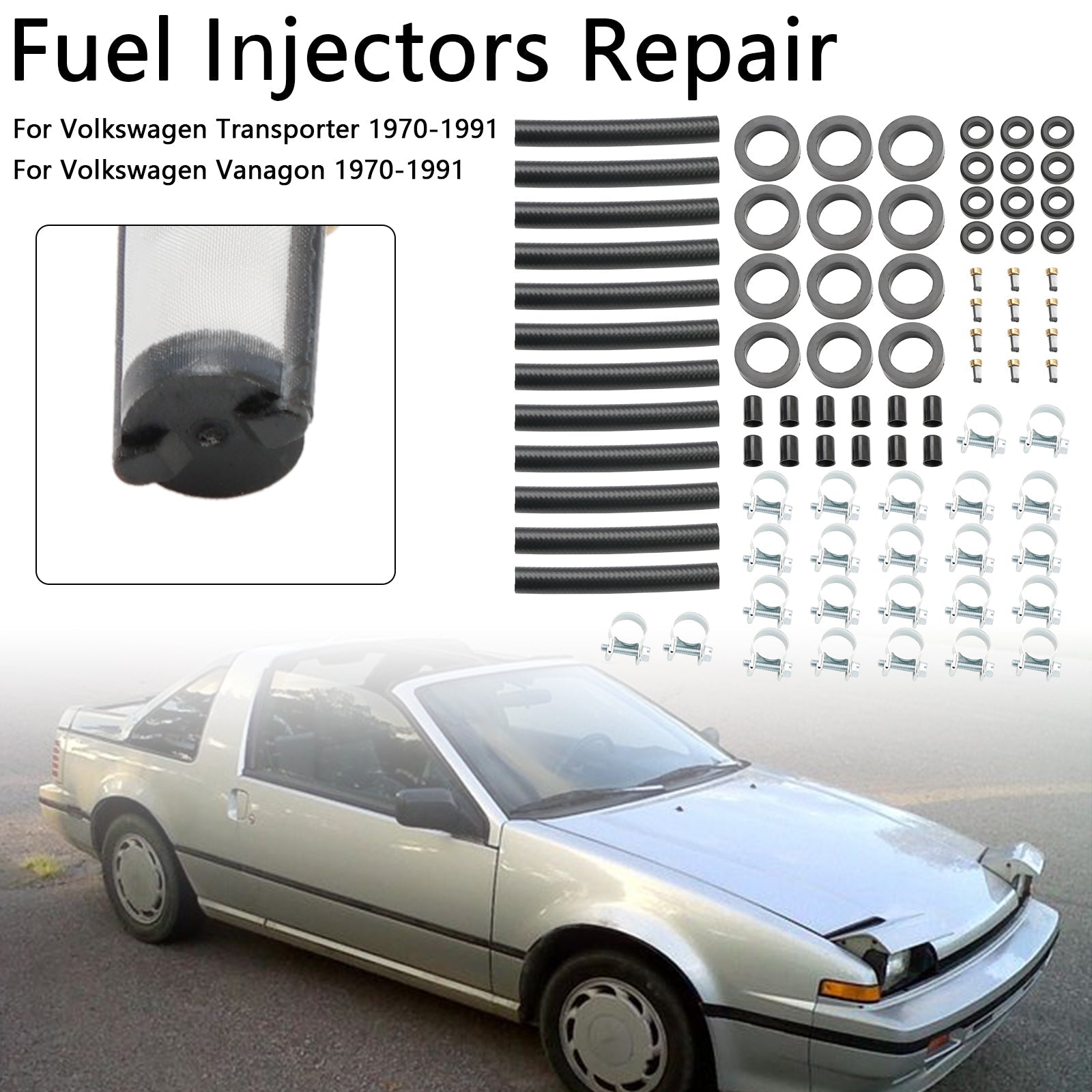12PCS Fuel Injector Repair Kit Fit V12 XJS 1981-1991 Fit Jaguar Fit Porsche