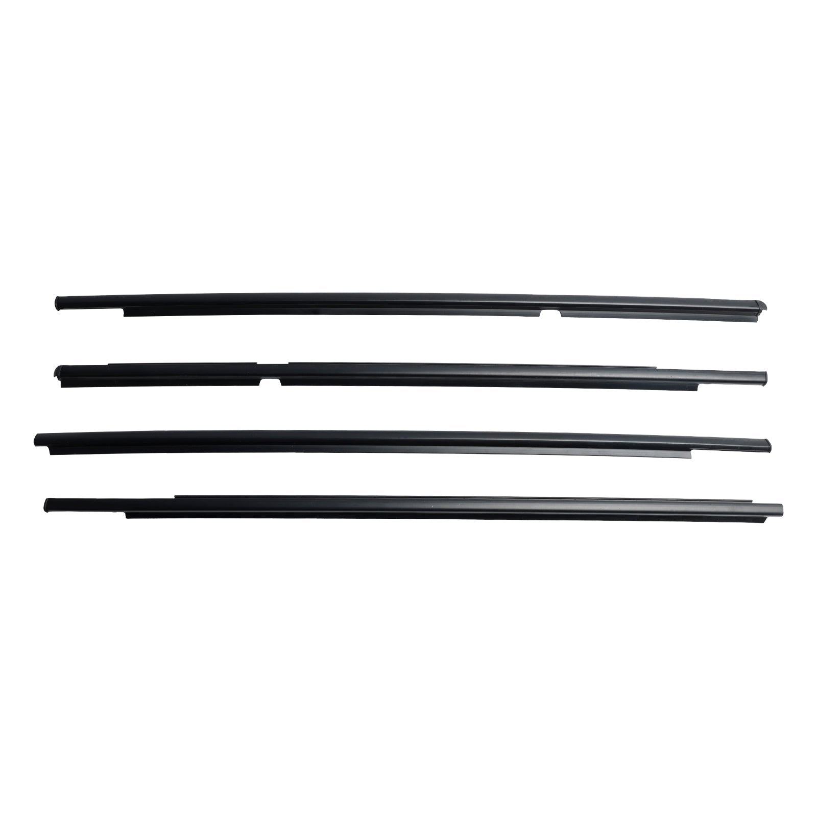 4pcs Outer Door Glass Weatherstrip Moulding For Toyota Yaris Vitz 2005-2010