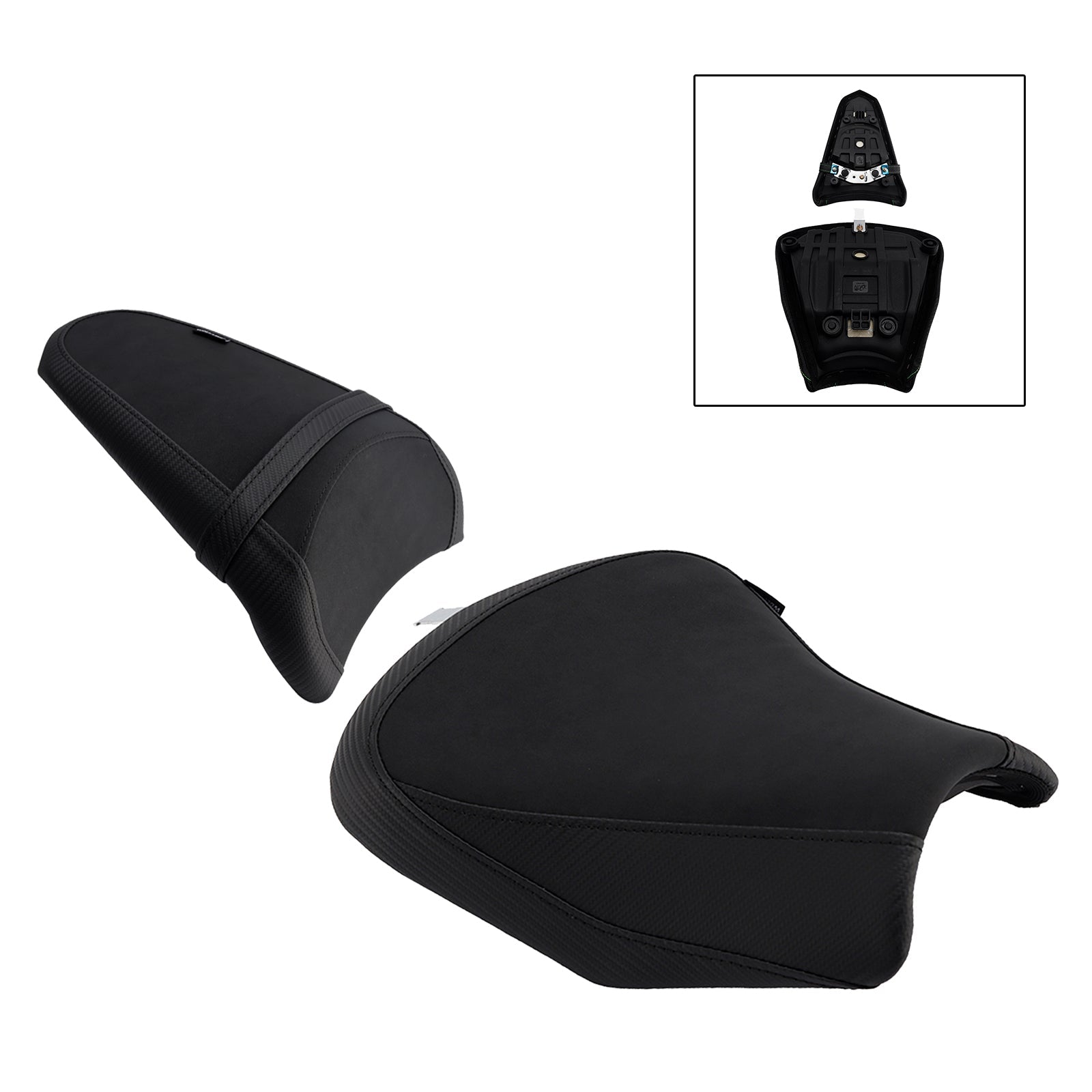 2017-2025 For Kawasaki Ninja 650 Z650 Front&Rear Raider Passenger Cushion Kit Black