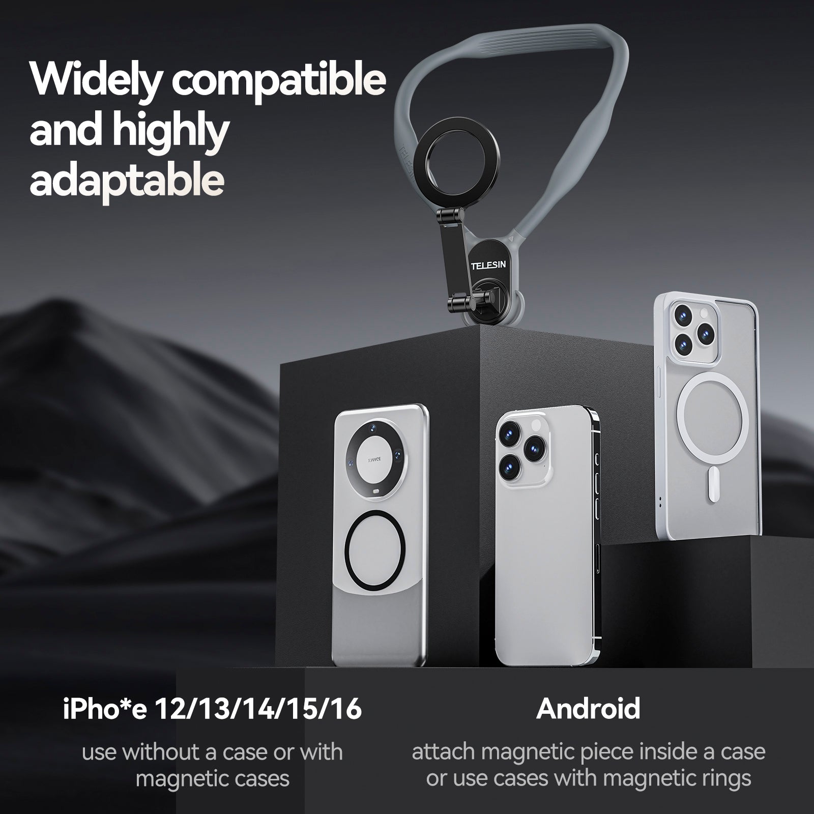 Magsafe Mobile Phone Magnetic Neck Halter Bracket Quick Release Shock Absorption