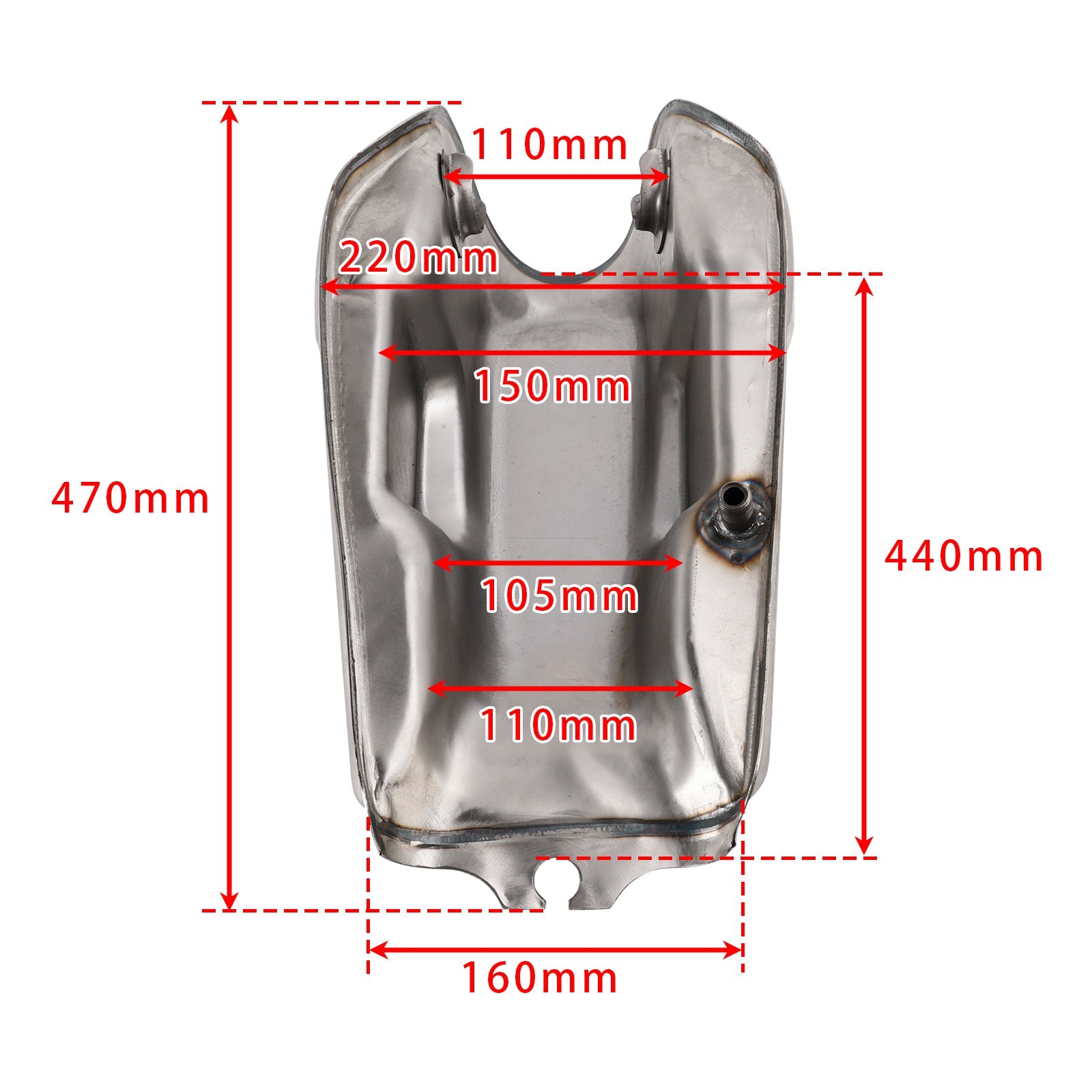 Unpainted Motorcycle Fuel Gas Tank For CFmoto Mandrill Cafe Racer 2.4 Gallon 9L