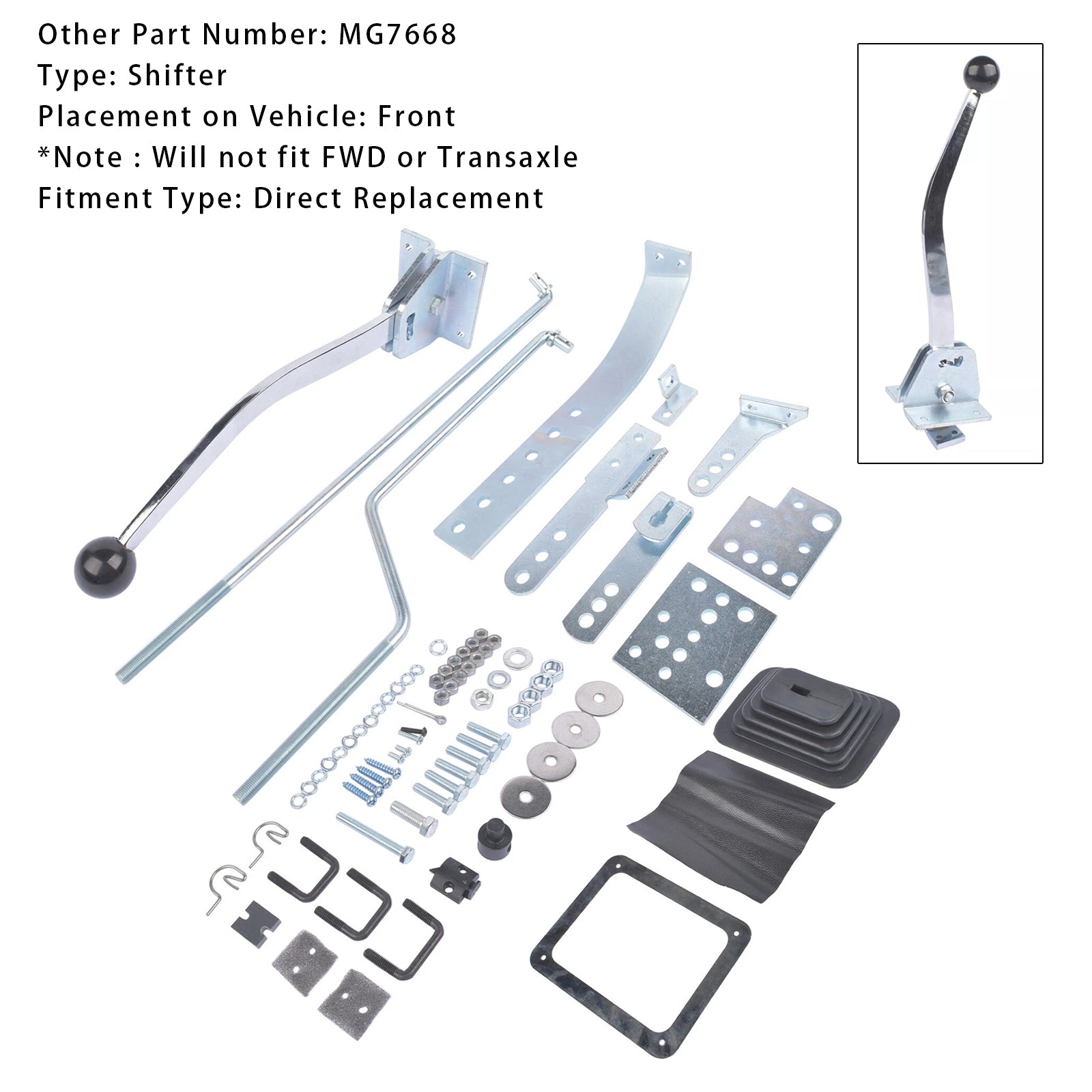 1960-1986 Chevrolet TH250, 350,400 7668 Universal Automatic Floor Shifter Conversion Kit