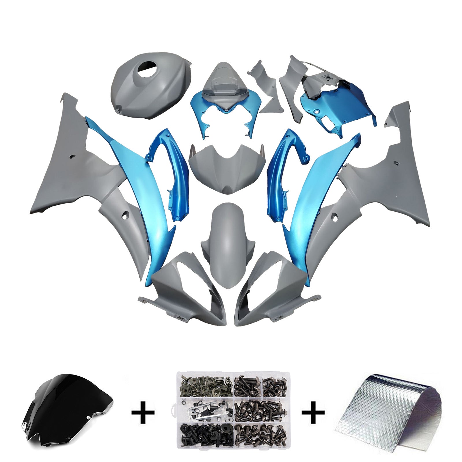 Injection Fairing Kit Bodywork Plastic ABS For Yamaha YZFR6 YZF-R6 2008-2016