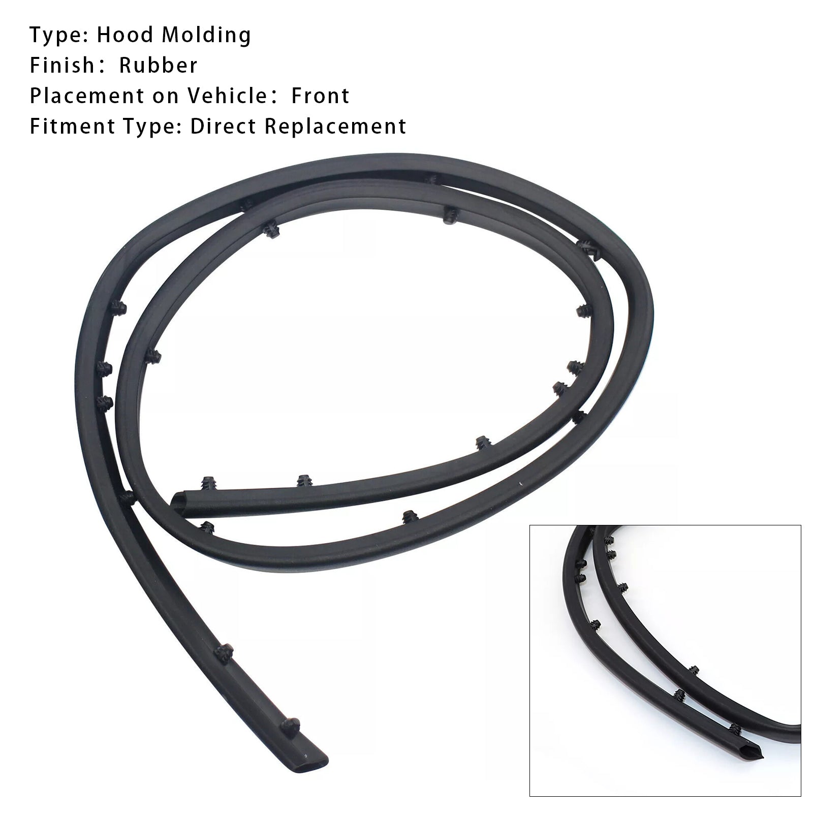 2015-2017 Hyundai Sonata Front Bumper Hood Rubber Molding 86362C1000 86362C2000