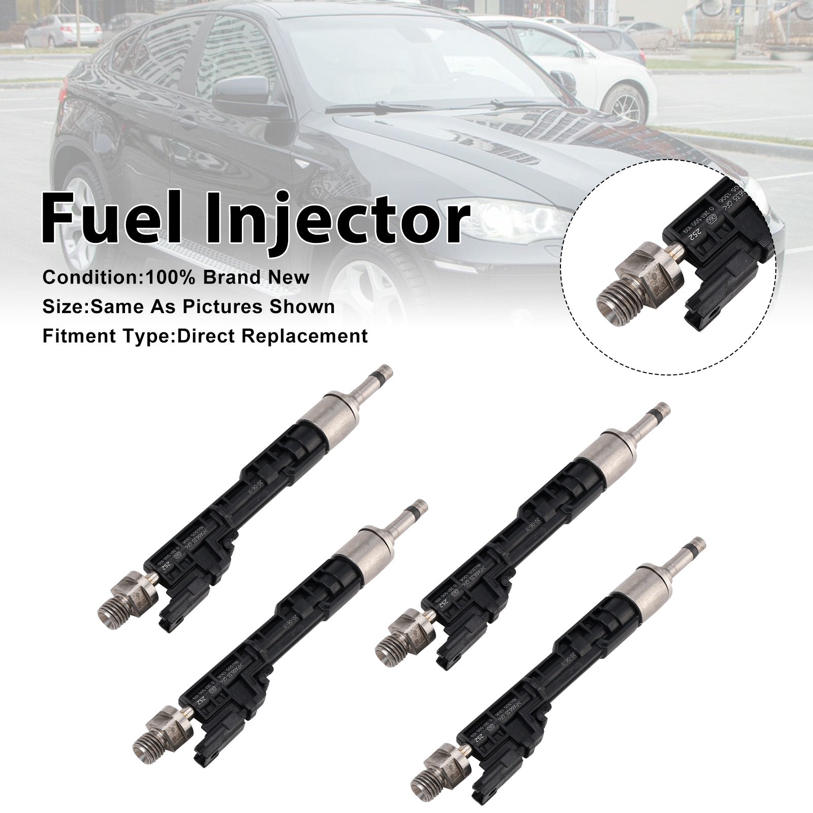 2011-2013 For BMW X5 4PCS Fuel Injector 13647597870