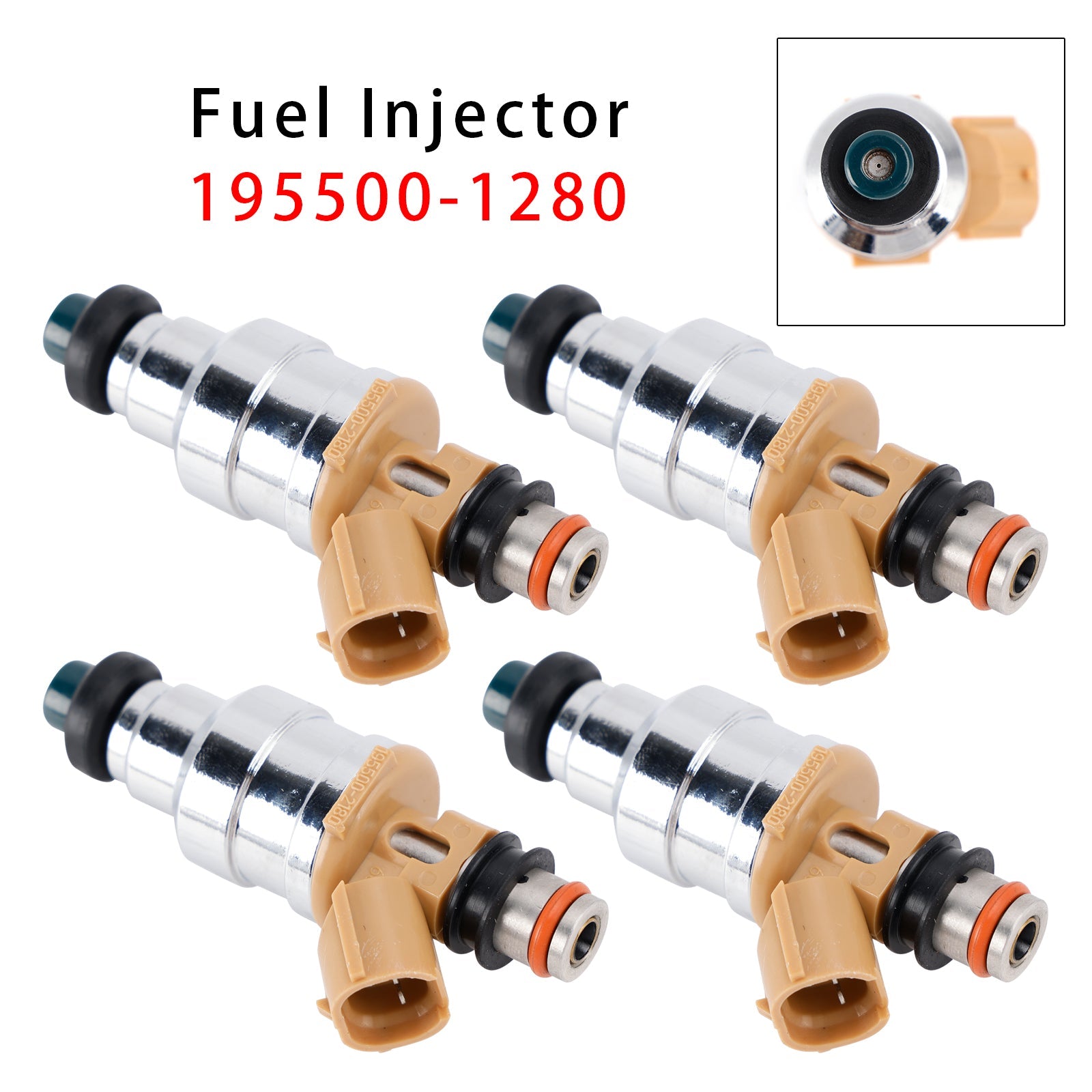 1989 Ford Probe GL/LX Hatchback 2-Door 2.2L 195500-1280 4Pcs Fuel Injector
