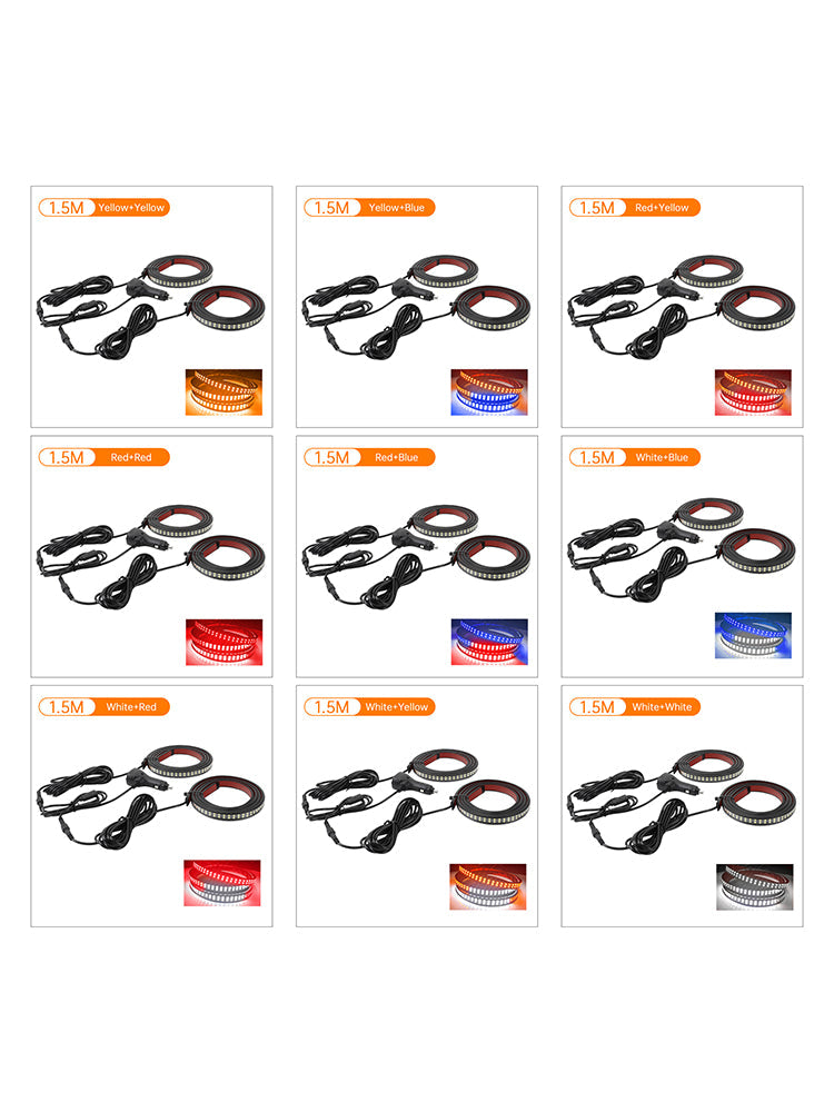 Dual Color Running Board Side Step LED Light Strips For Pickup Truck