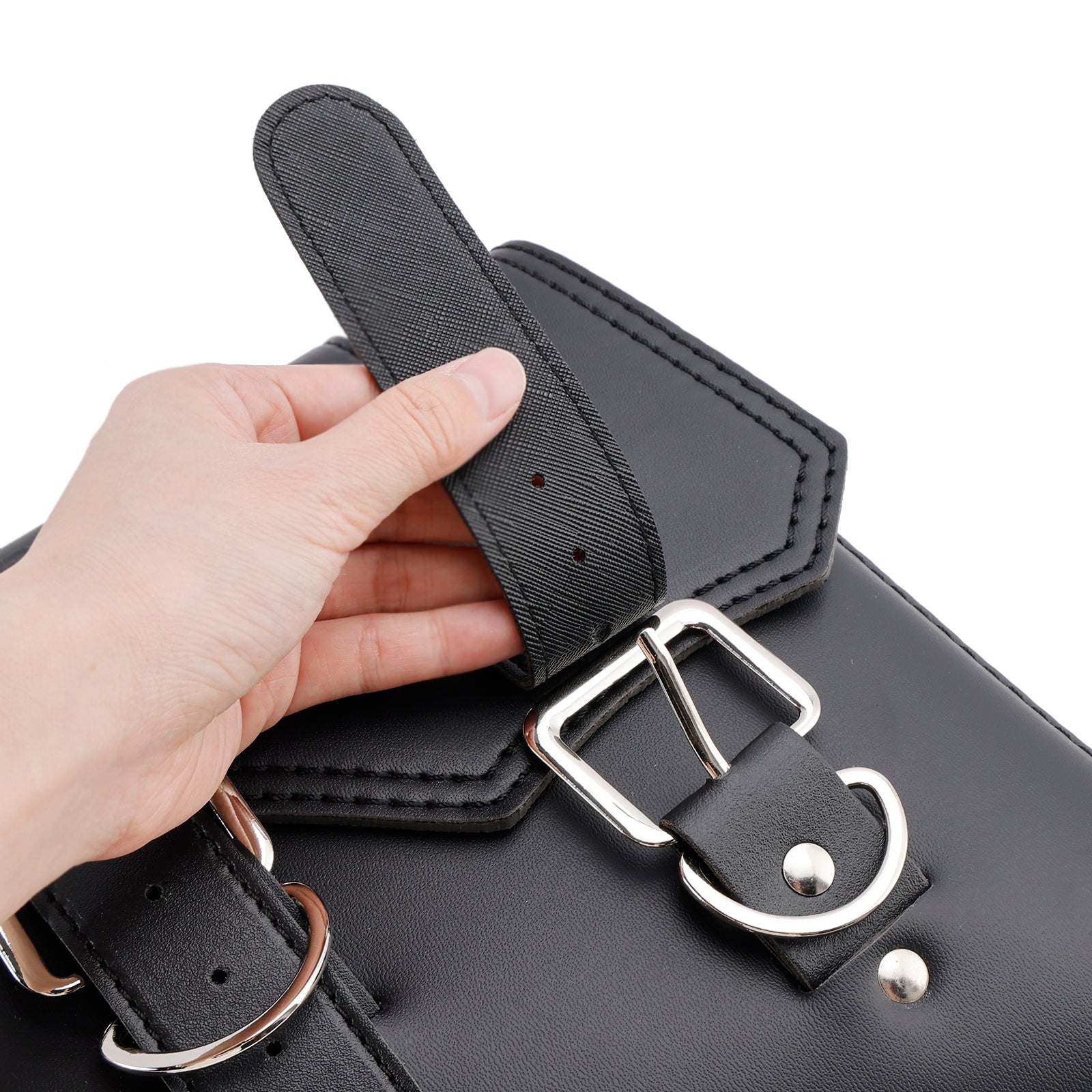 Tail Bag Side Saddlebag Tail Bag Luggage Pouch Storage Black 21L For Motorbike