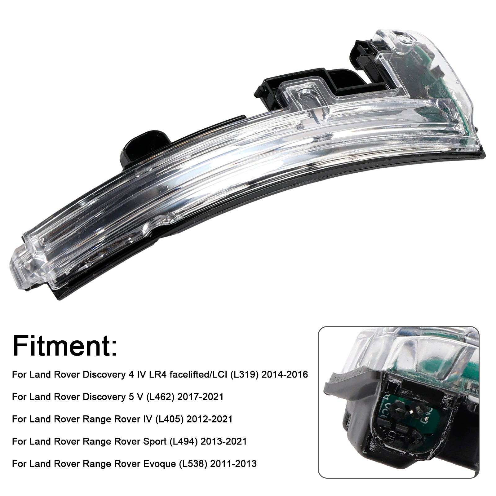 Dynamic Right Wing Mirror LED Signal Indicator Light For Range Rover Sport