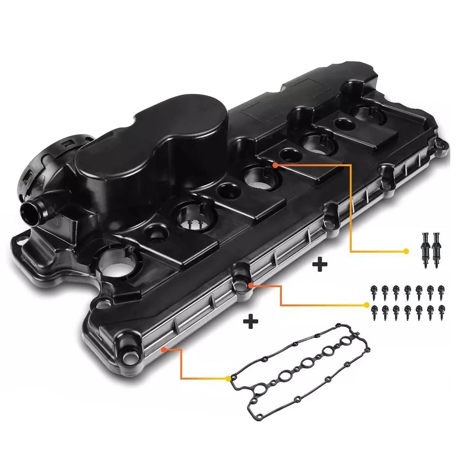 2006-2014 VW Golf 2.5L Engine Valve Cover w/Gasket Bolts Cap 07K103469L 07K103469L