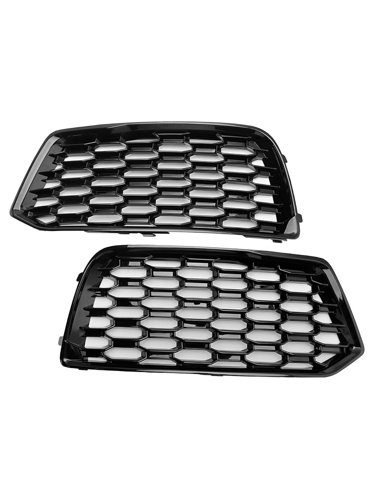 2PCS Front Bumper Cover Grill Grille Bezel Insert Fit Audi Q5 2018-2022 Mesh