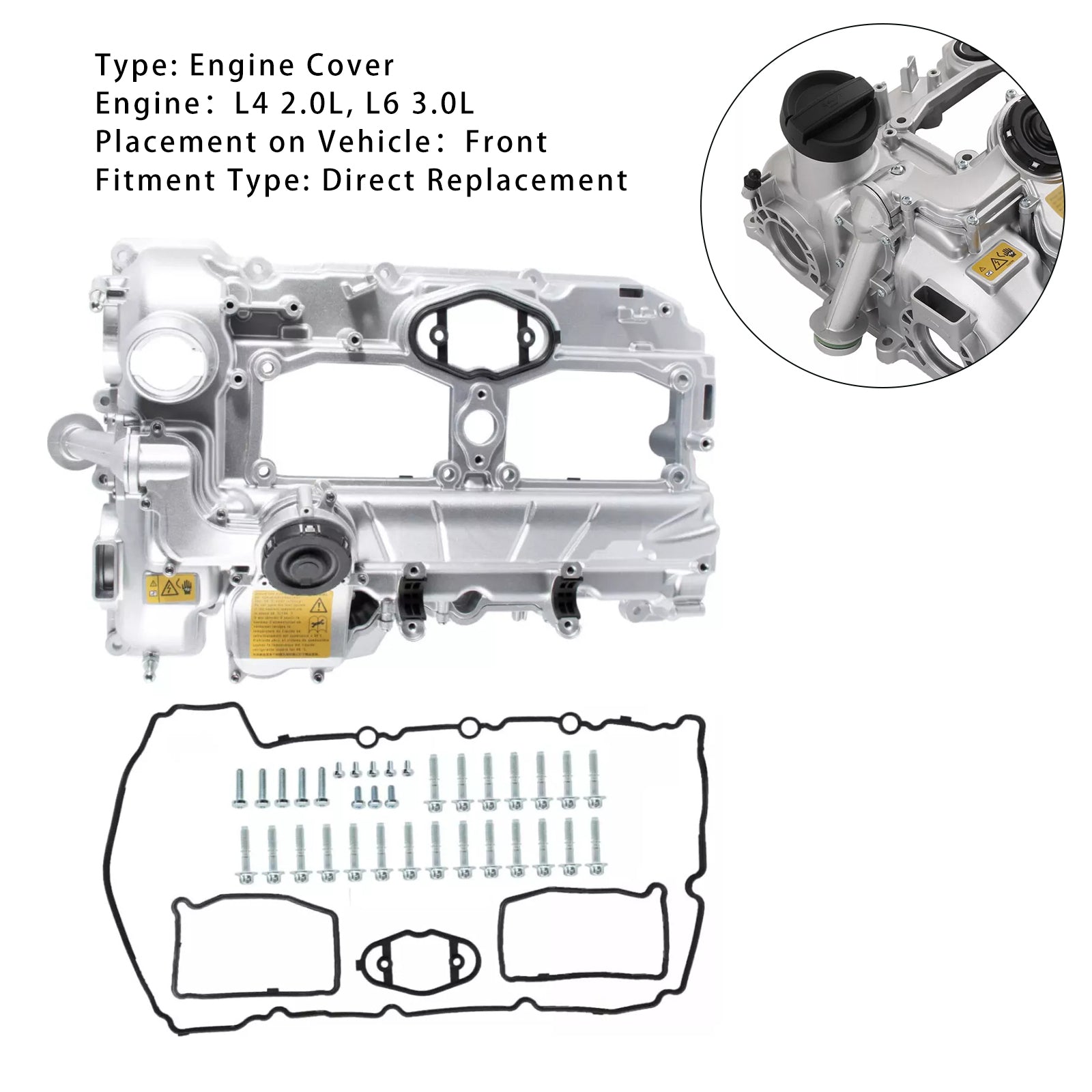 BMW N20 F10 F25 320i 328i 528i X3 X5 2.0L 엔진 밸브 커버 11127588412