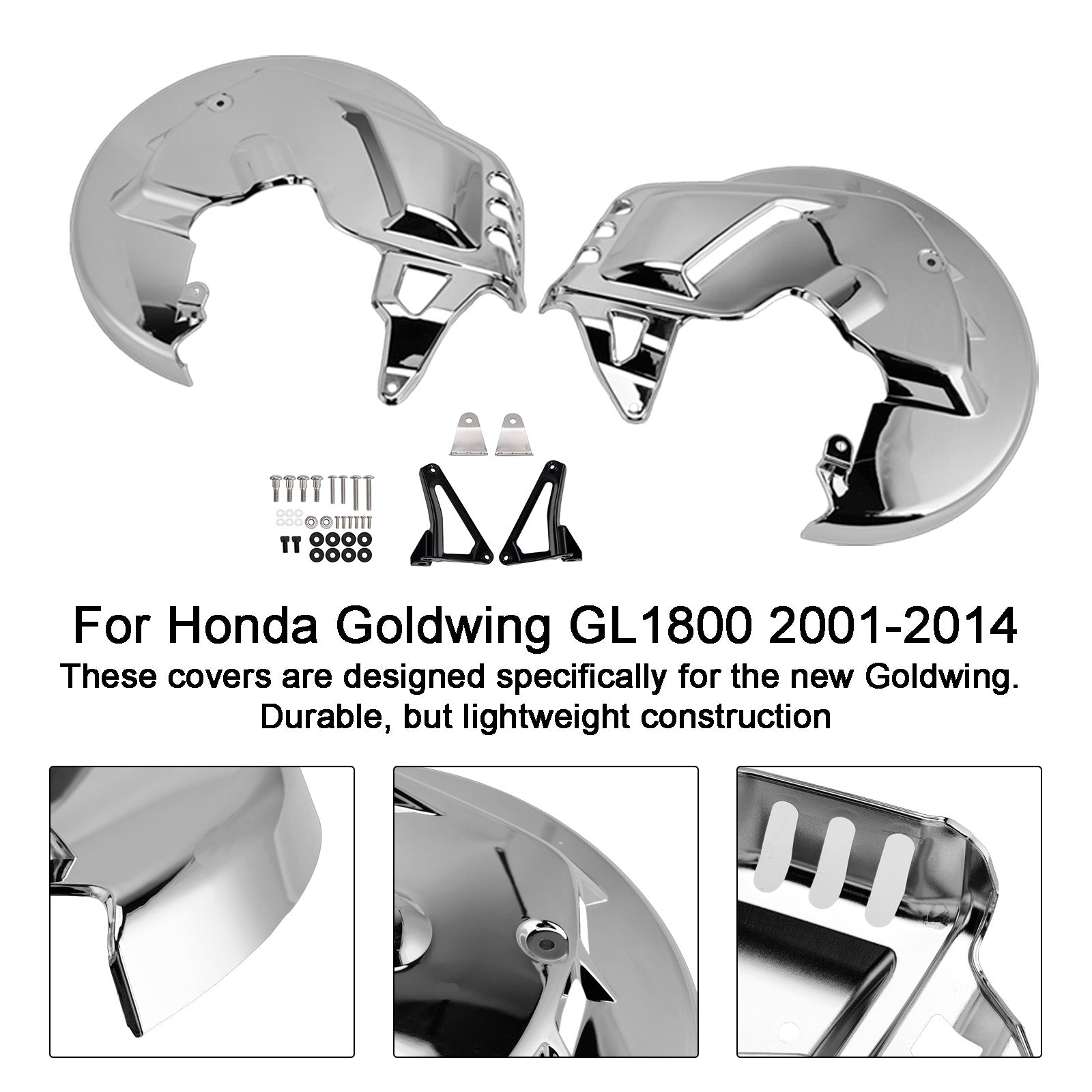 2001-2015 For Honda Goldwing and Goldwing Tour models Front Brake Disc Rotor Covers