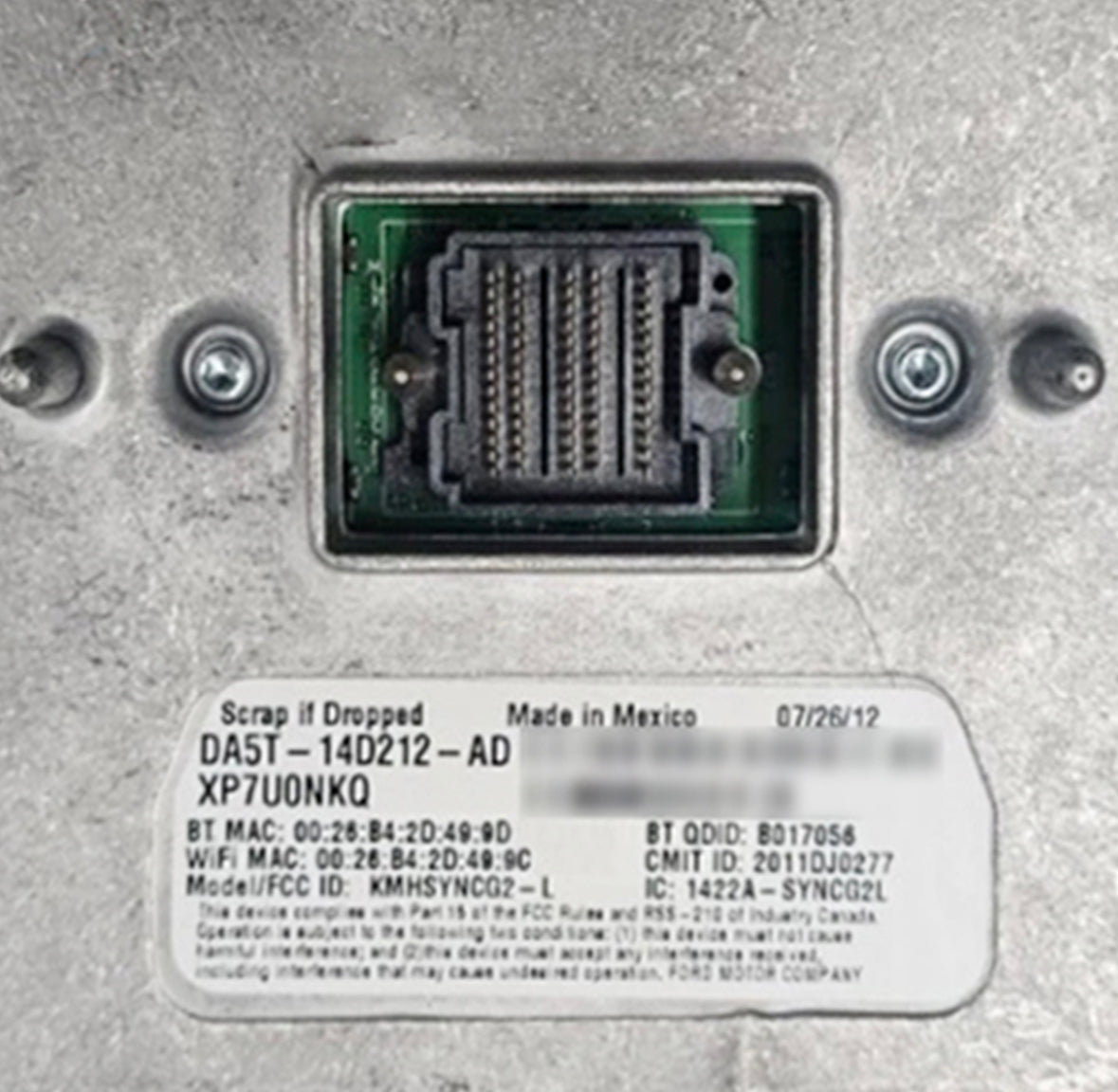 Sync 2 APIM Navigation Module for Ford Vin Programmed NAV DA8T-14F239-BK