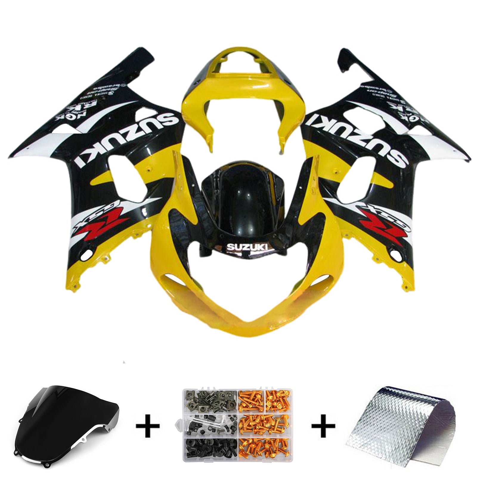 Amotopart Suzuki GSXR1000 2000-2002 K1 K2 Fairing Kit Bodywork Plastic ABS