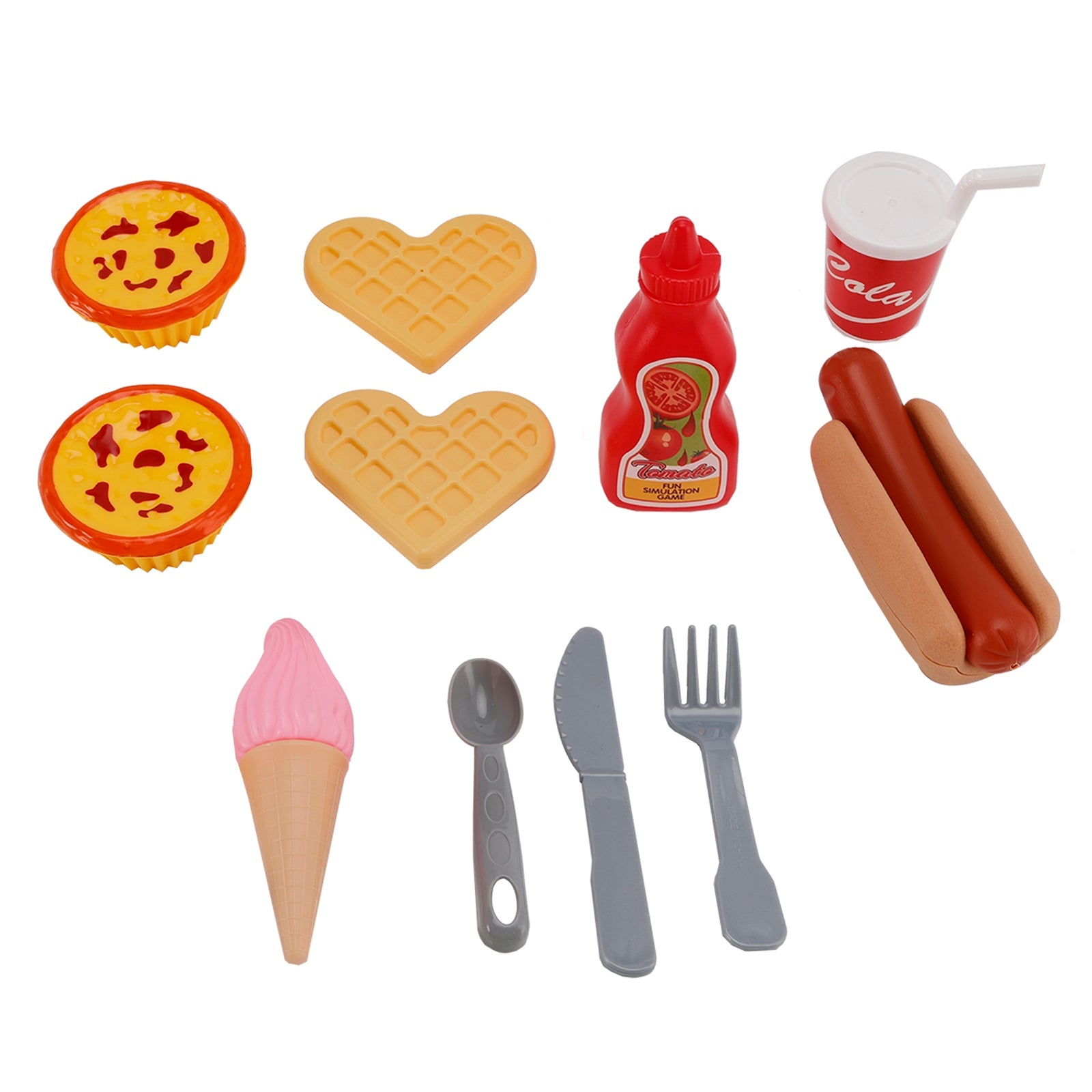Egg Tart Waffles Ice Cream Drink Play Food Kitchen Set Children Toy Set For Kid