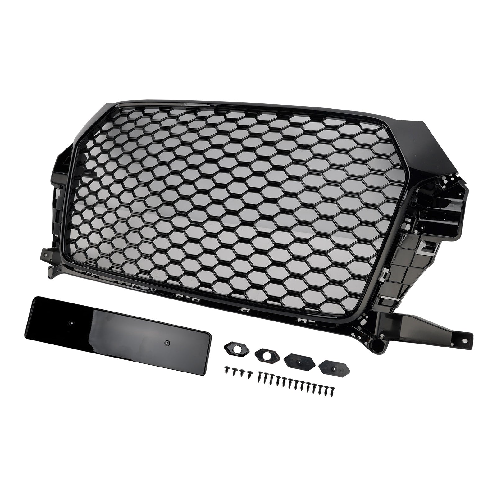 2016-2018 Audi Q3 RSQ3 Style Front Honeycomb Grille Grill Gloss Black
