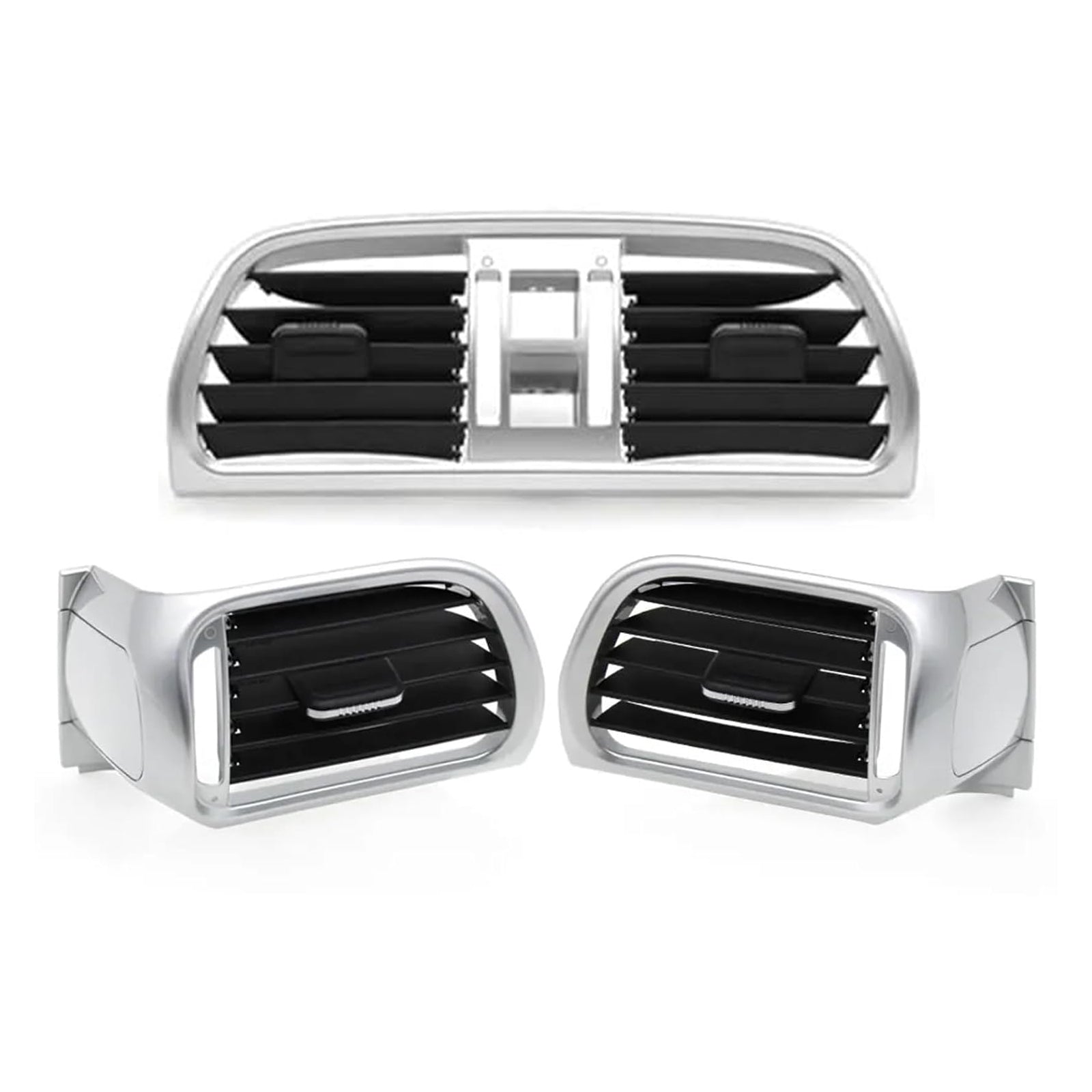 2004-2011 Porsche Carrea 997 Left Right Central AC Vent Cover Silver 99755214105 99755213105 99755213205