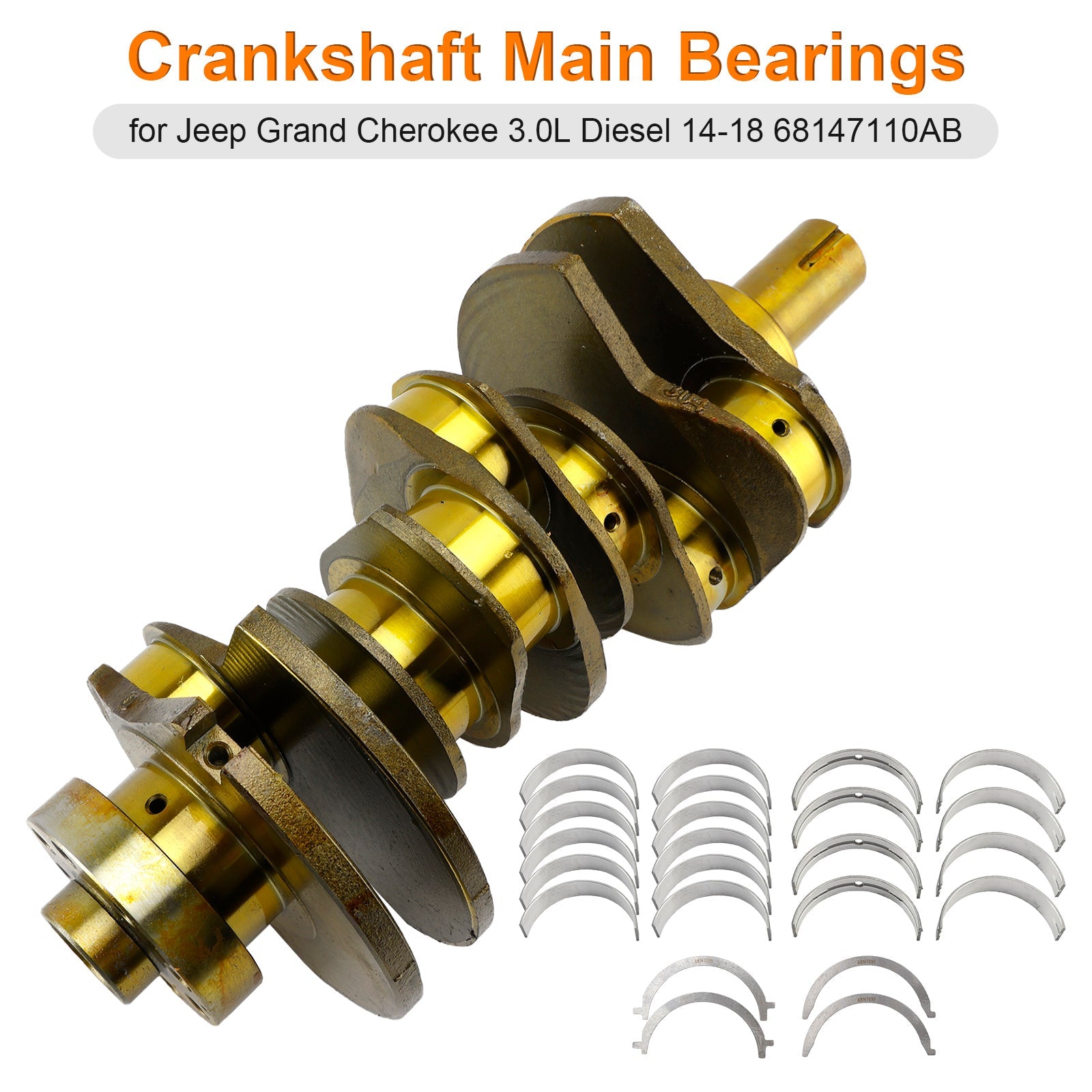 2014-2018 Jeep Grand Cherokee 3.0L Turbo V6 Diesel Crankshaft Main Bearings 68147110AA 68147110AB