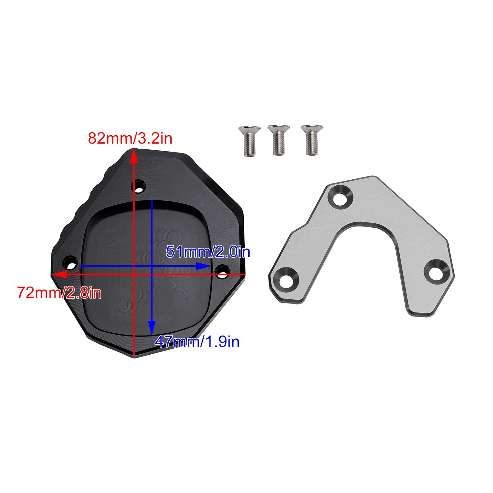 Kickstand Enlarge Plate Pad fit for Honda XL 750 Transalp CB750 Hornet 23-24