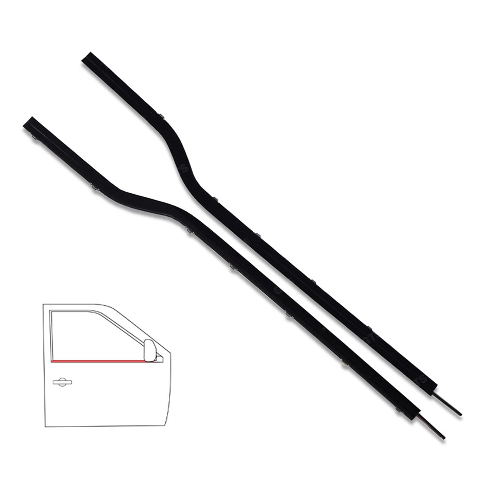 For Suzuki Sidekick SE416 2PCS Door Belt Weatherstrip 83810-65A00