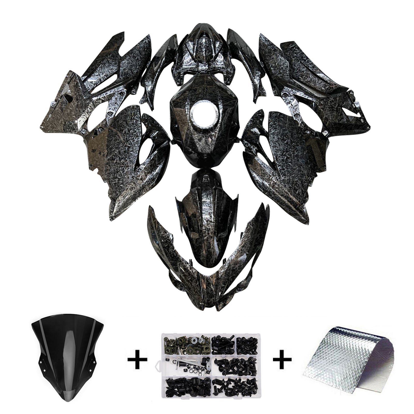 Injection Fairing Kit Bodywork Plastic ABS fit For Kawasaki EX400 Ninja400 2018-2024