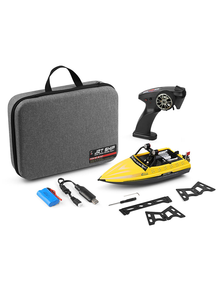 Wltoys WL917 RC Jet Boat RC Racing Boat 2.4GHz Remote Control Boat Toy Yellow