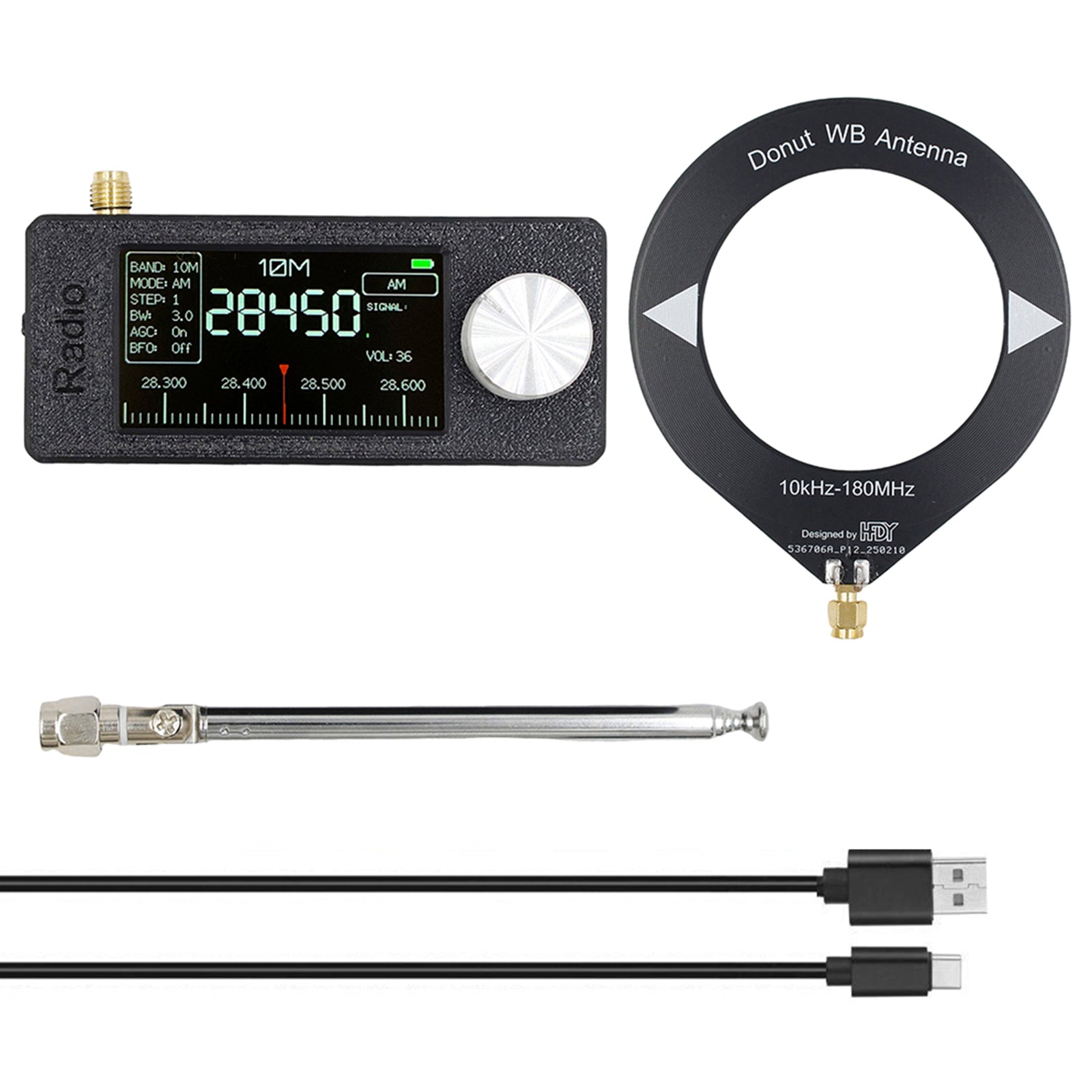 SI4732 Portable Radio 0.5-108MHz LSB AM FM Mini Pocket All-Band Radio Receiver