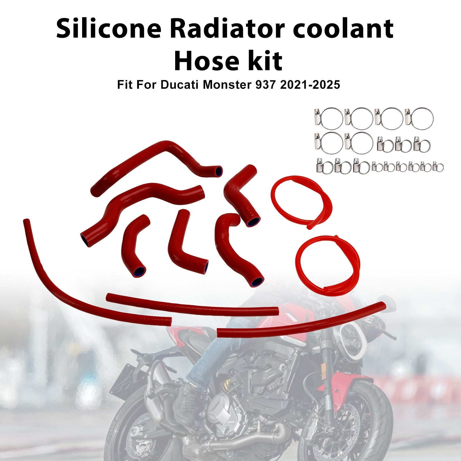 2021-2025 Ducati Monster 937 Silicone Radiator coolant Hose