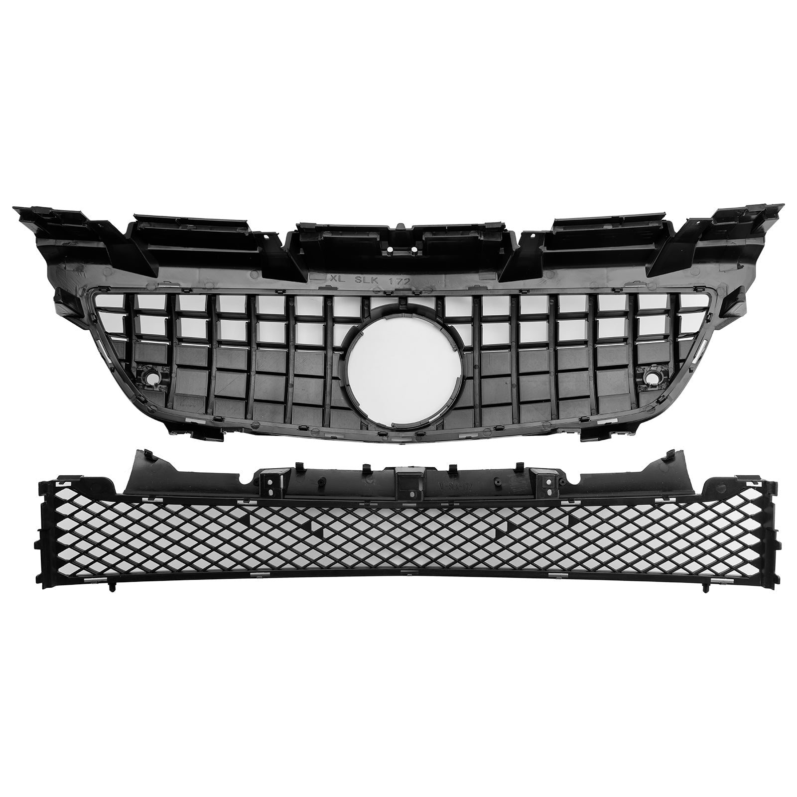 2011-2016 Mercedes-Benz SLK-Class R172 SLK55 Pre-Facelift Chrome Front Upper Lower Grille Fit Mercedes SLK-Class R172 SLK55