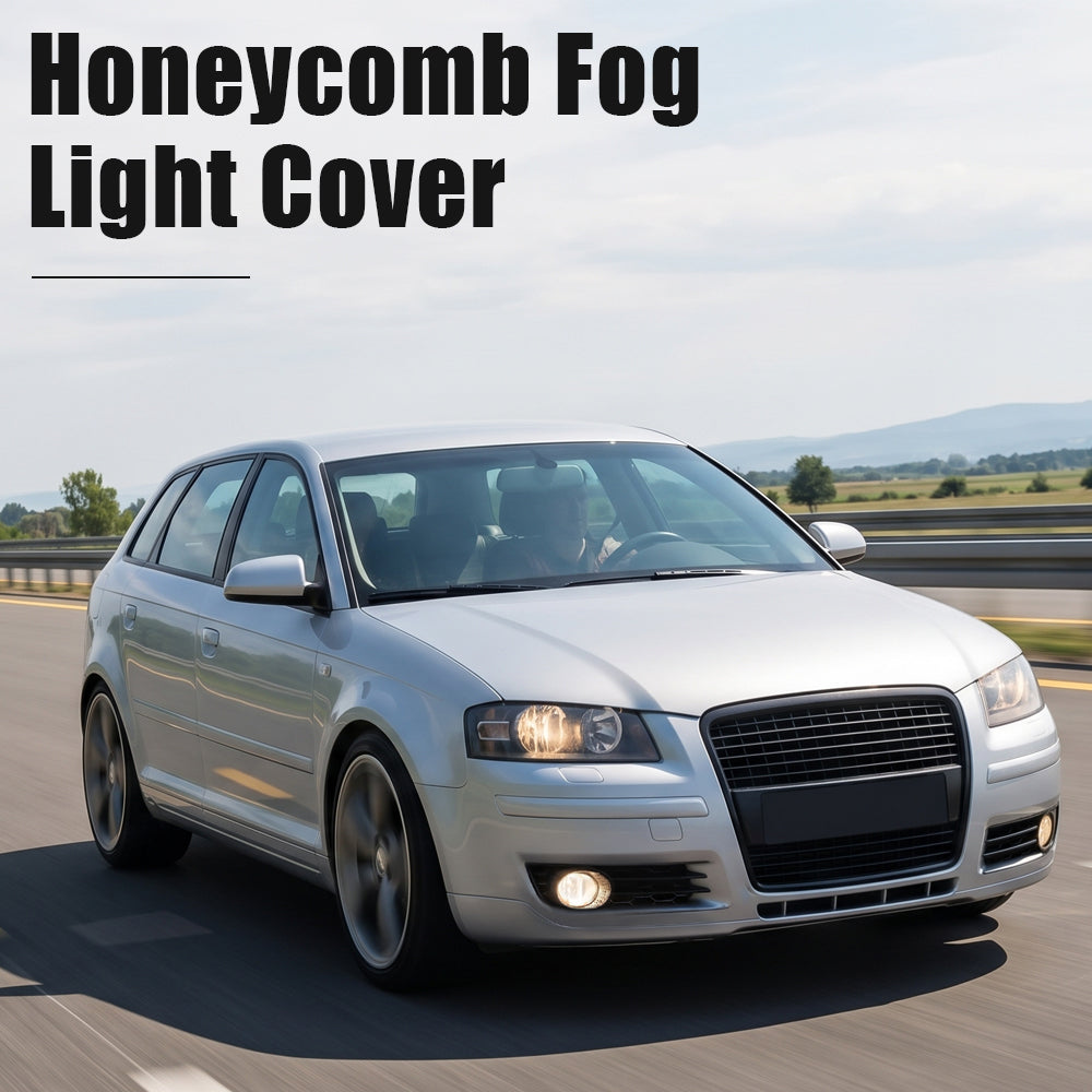 Audi A3 8P S-Line 2009-2012 Honeycomb Front Bumper Fog Light Grill Cover