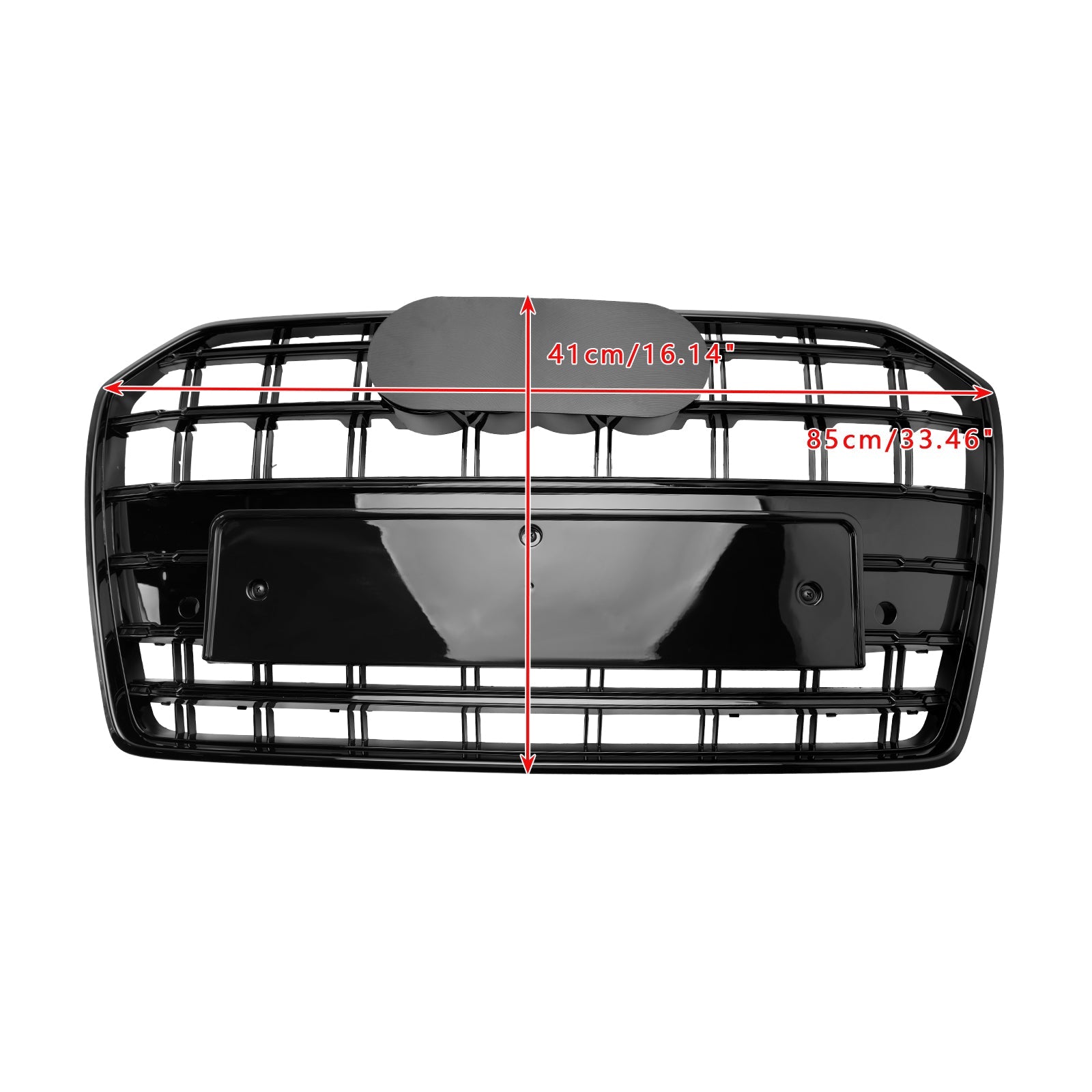 S6 Style Front Bumper Grille Grill Fit Audi A6 S6 C7 2016-2018 Black