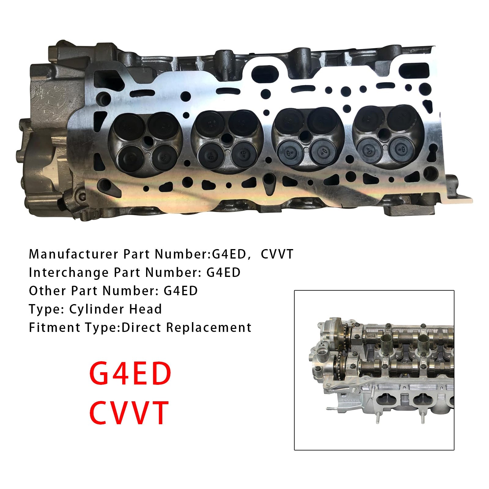 Brand New G4ED Cylinder Head For Hyundai Accent Kia Rio 2006-2011 1.6 DOHC CVVT