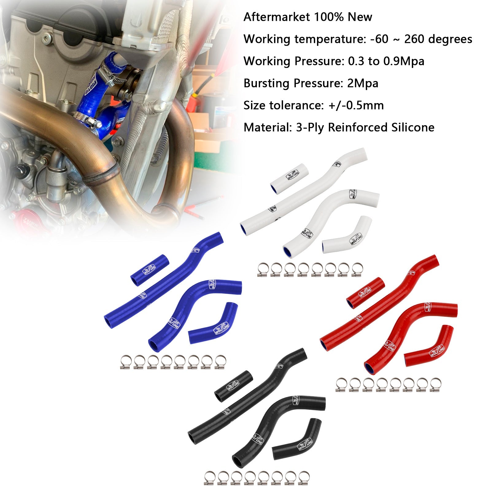 2022-2025 Honda CRF250R CRF250RX Silicone Radiator coolant Hose
