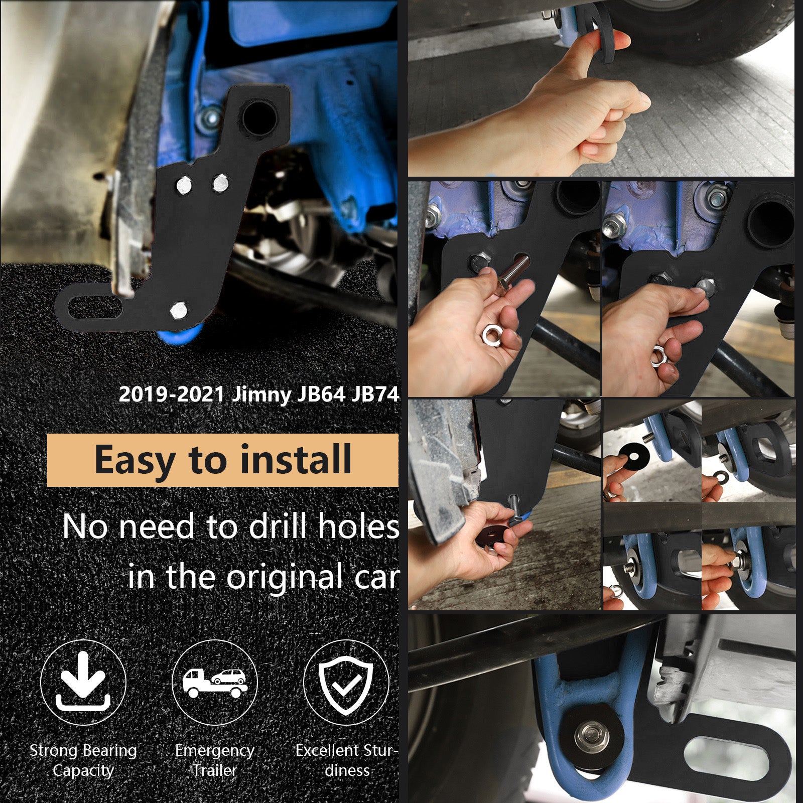 2019-2023 Suzuki Jimny JB64W JB74 Left Front Towing Hitch Trailer Hitch