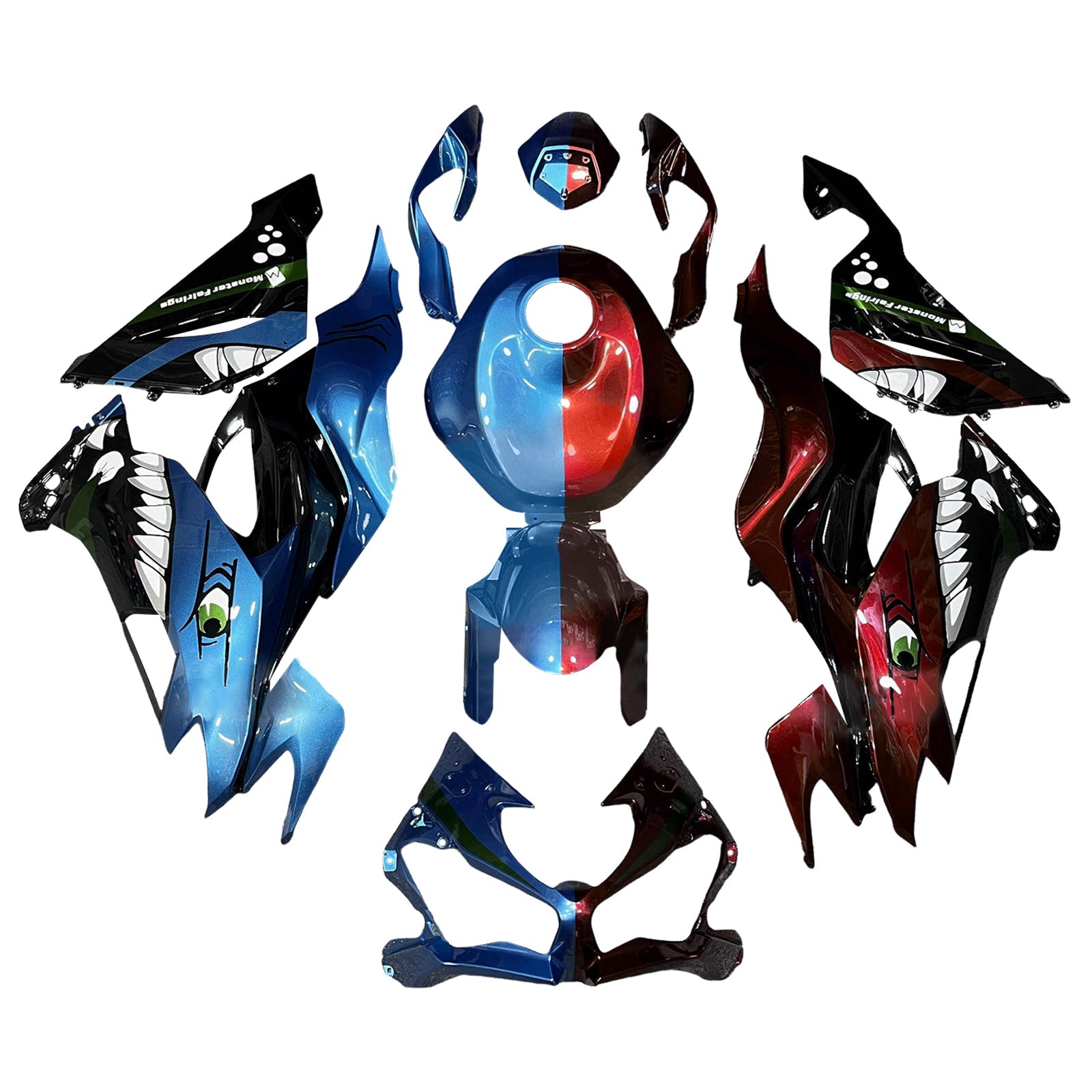 Injection Fairing Kit Bodywork Plastic ABS fit For Kawasaki ZX6R 2019-2023