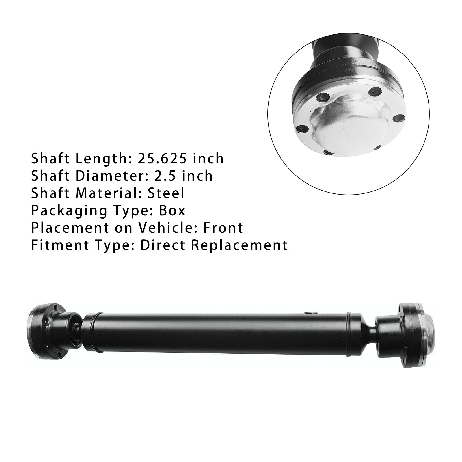 2013-2016 Mercedes-Benz GL350 X166 Series V6 3.0L Front Driveshaft Prop Shaft Assembly 1664100601 A1664100601 938181