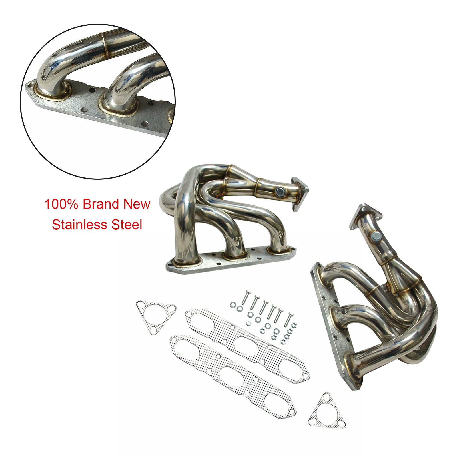 Stainless Steel Exhaust Manifold Fit Porsche Boxster 986 2.5L & 2.7L 1997-2004