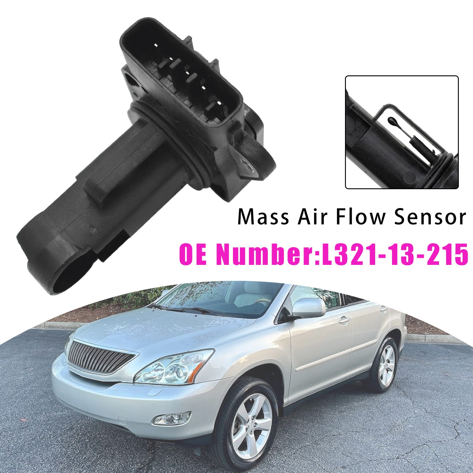 Mass Air Flow Meter Sensor 197400-2160 L321-13-215 for Mazda 2 5 6 CX-7 RX-8