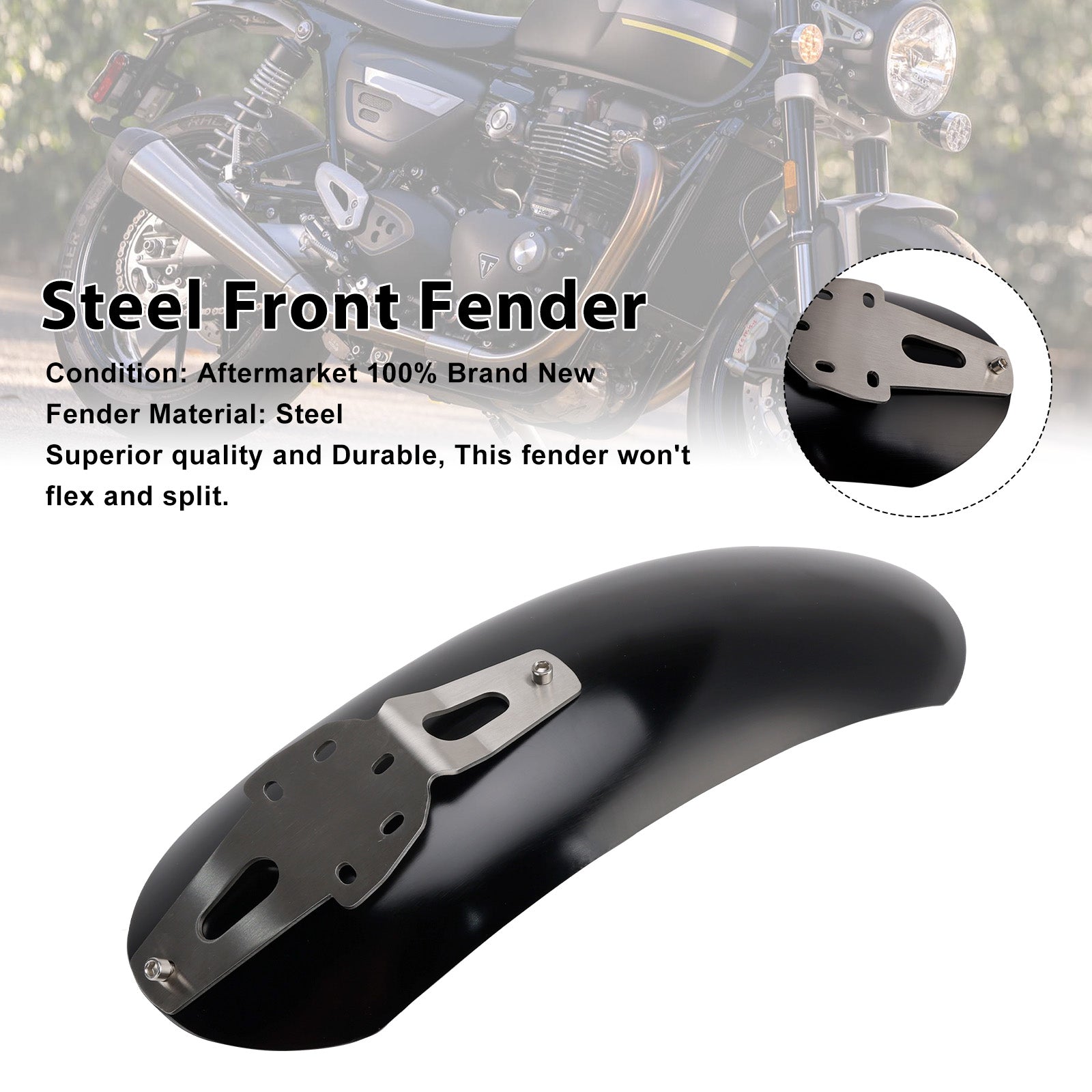 Steel Front Fender Mudguard For Scrambler 1200X 1200XC 1200XE 2019-2025
