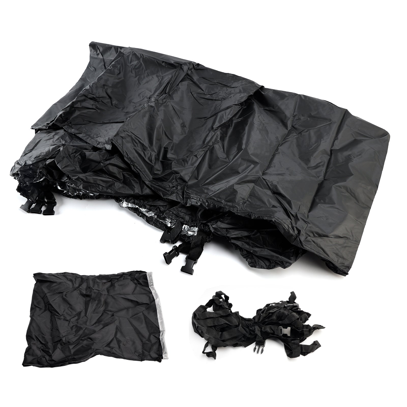 Universal Waterproof Duty Boat Cover 16-18Ft Black For Fishing Boat Shelter