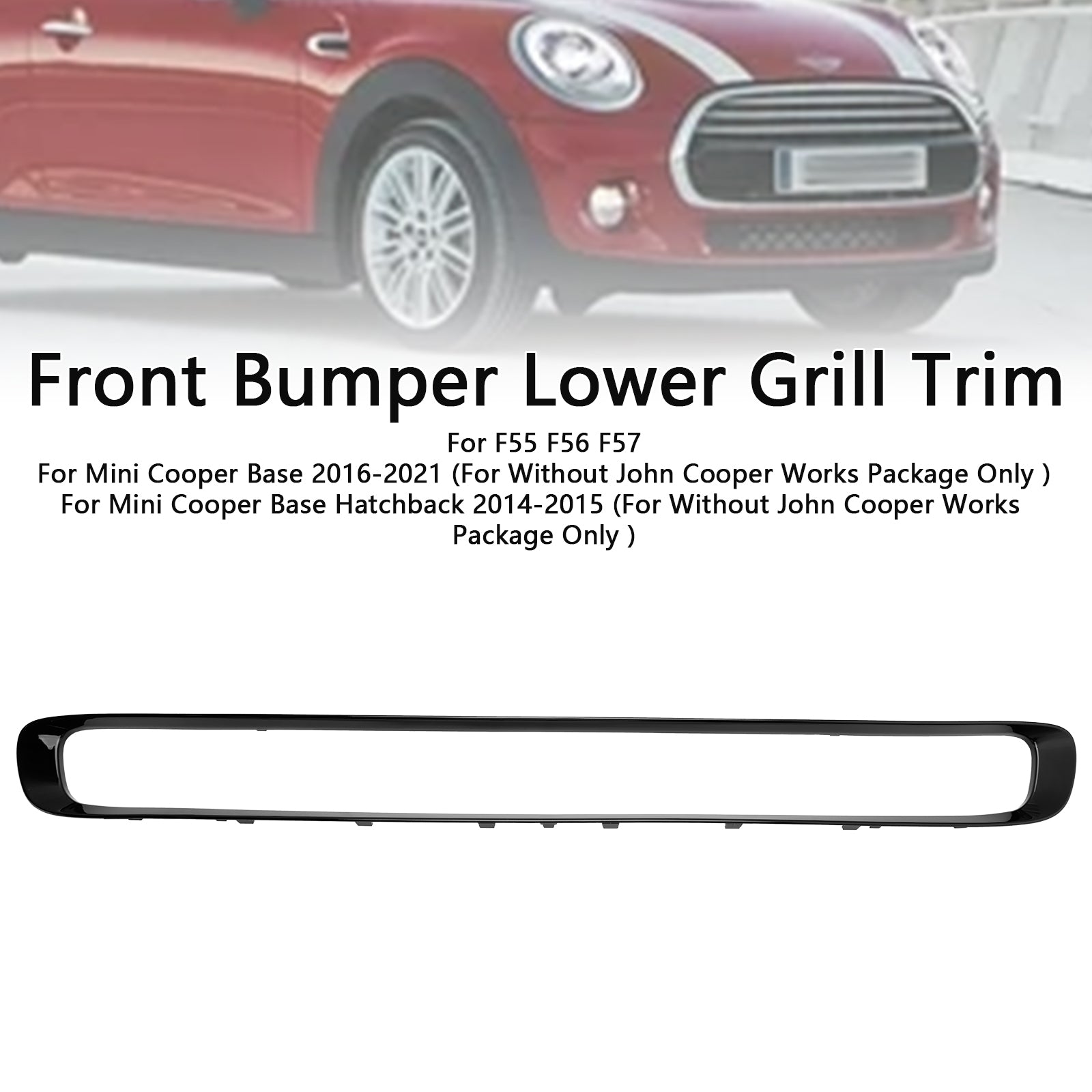 Front Bumper Lower Grill Trim 51117355238 Fit Mini F55 F56 F57 2014-2023