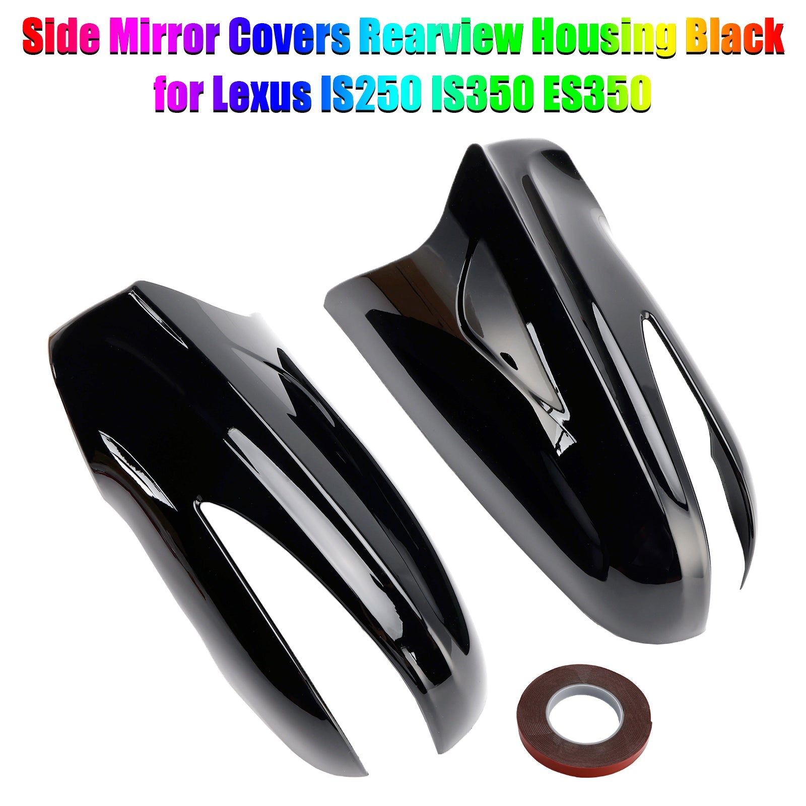 2009-2012 Lexus IS250 IS350 Side Mirror Covers Rearview Housing Black 8794A53411A0