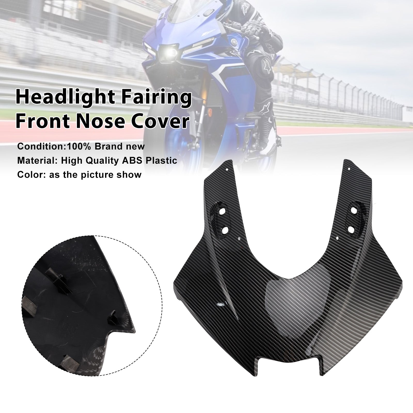 2025-2026 Yamaha YZF-R3 R25 Headlight Fairing Front Nose Cover